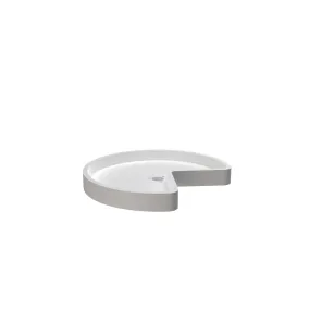Rev-A-Shelf / 6471-18-11-52 / Polymer Kidney-Shaped 1-Shelf Lazy Susan Shelf for Corner Wall Cabinets (No Post Included)