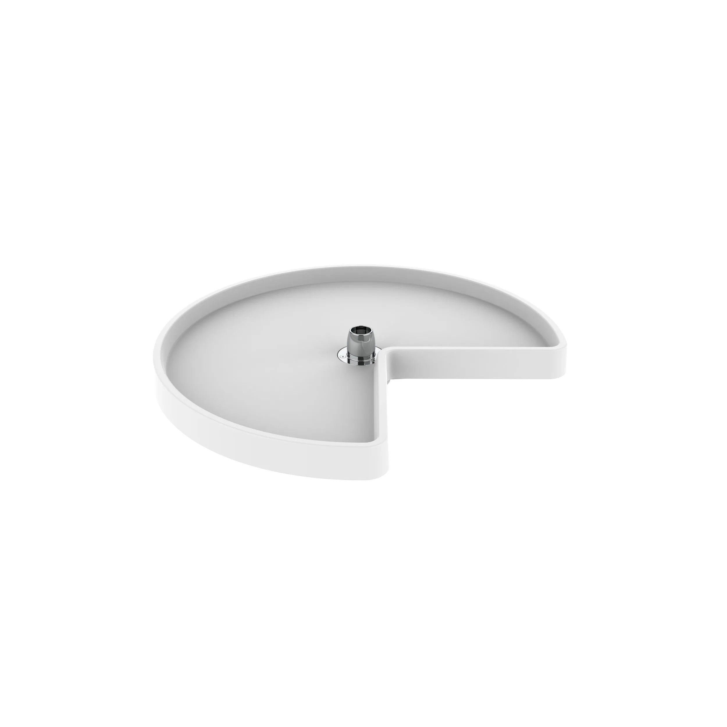 Rev-A-Shelf / 6471-24-11-52 / Polymer Kidney-Shaped-Shaped 1-Shelf Lazy Susan Shelf for Corner Base Cabinets (No Post Included)