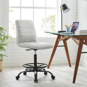 Ripple Armless Vegan Leather Drafting Chair by Modway