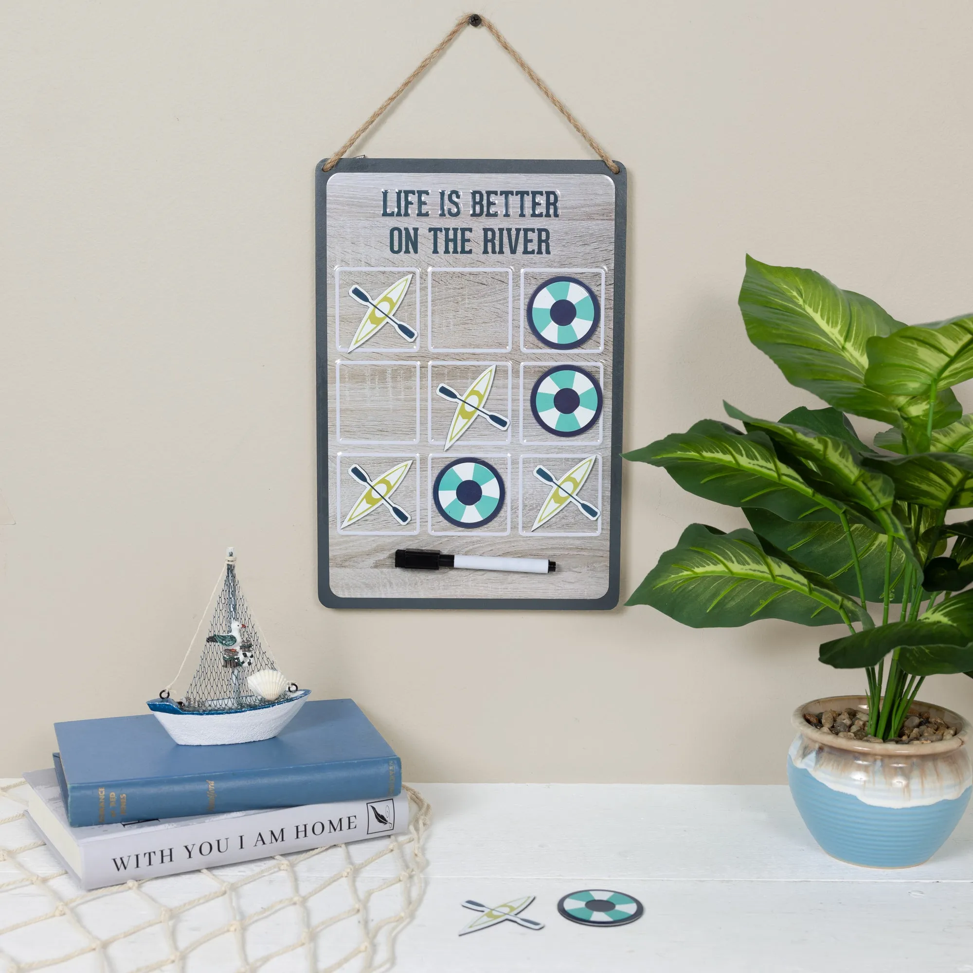 River 8.5" x 12.5" Magnetic Tic Tac Toe Board