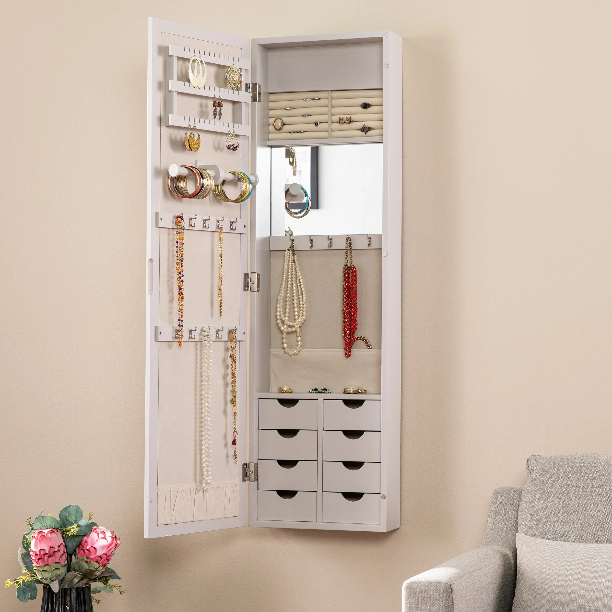 Rymont Wall Mount Jewelry Armoire