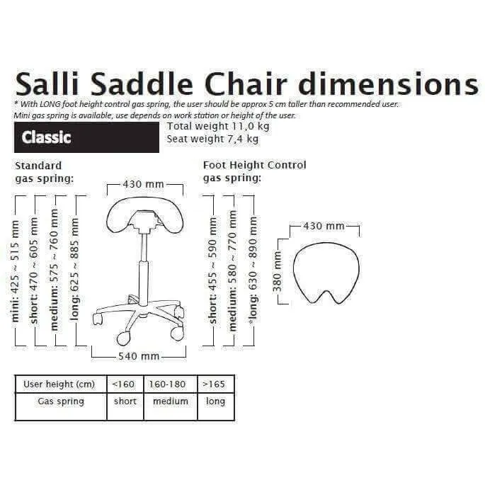 Salli Classic Ergonomic Saddle Chair or Stool
