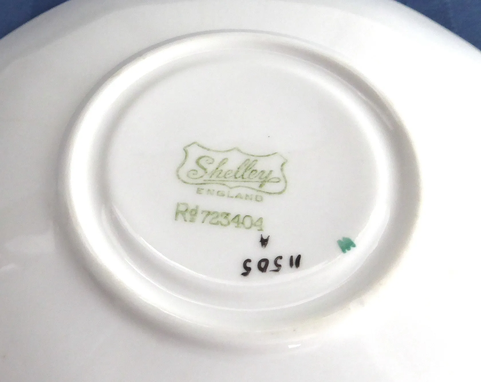 Saucer Only Shelley Fruit And Diamonds Queen Anne Square Paneled Art Deco 1912