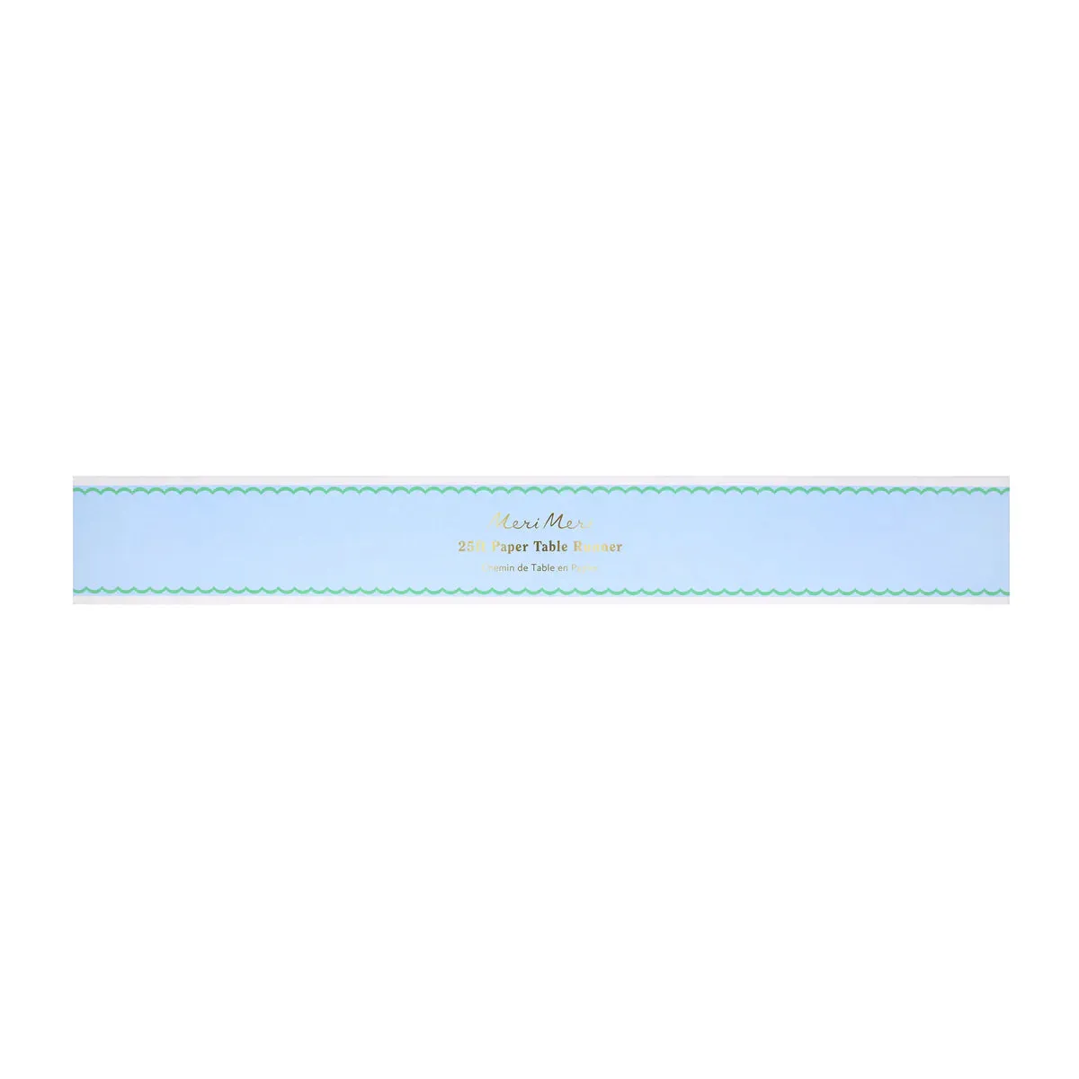Scalloped Edge Blue Green Table Runner