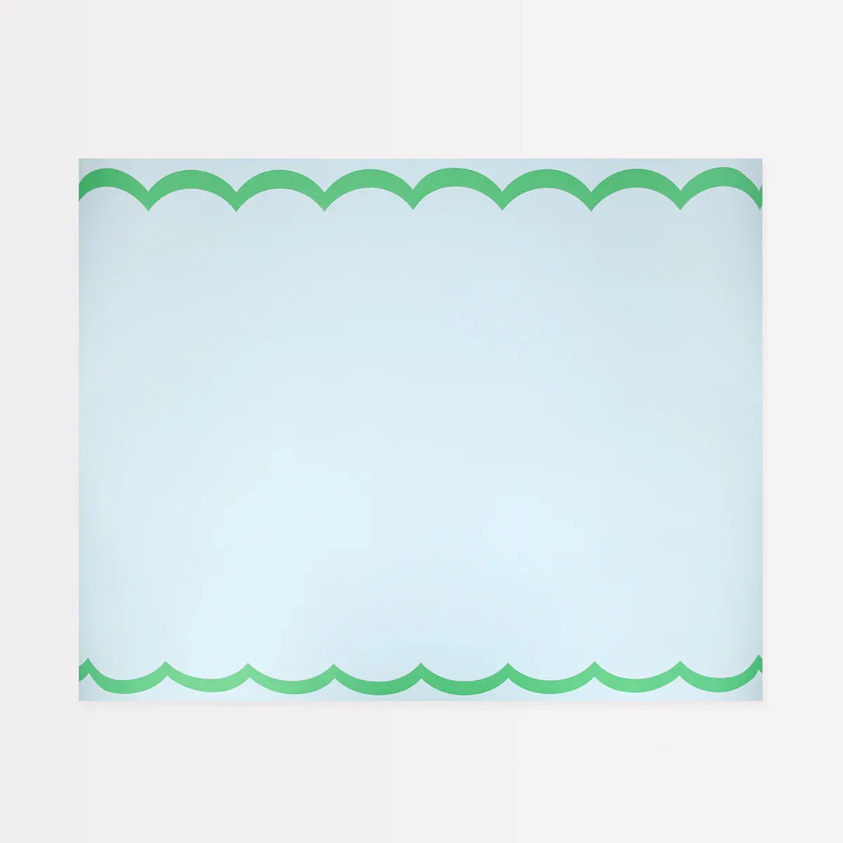 Scalloped Edge Blue Green Table Runner