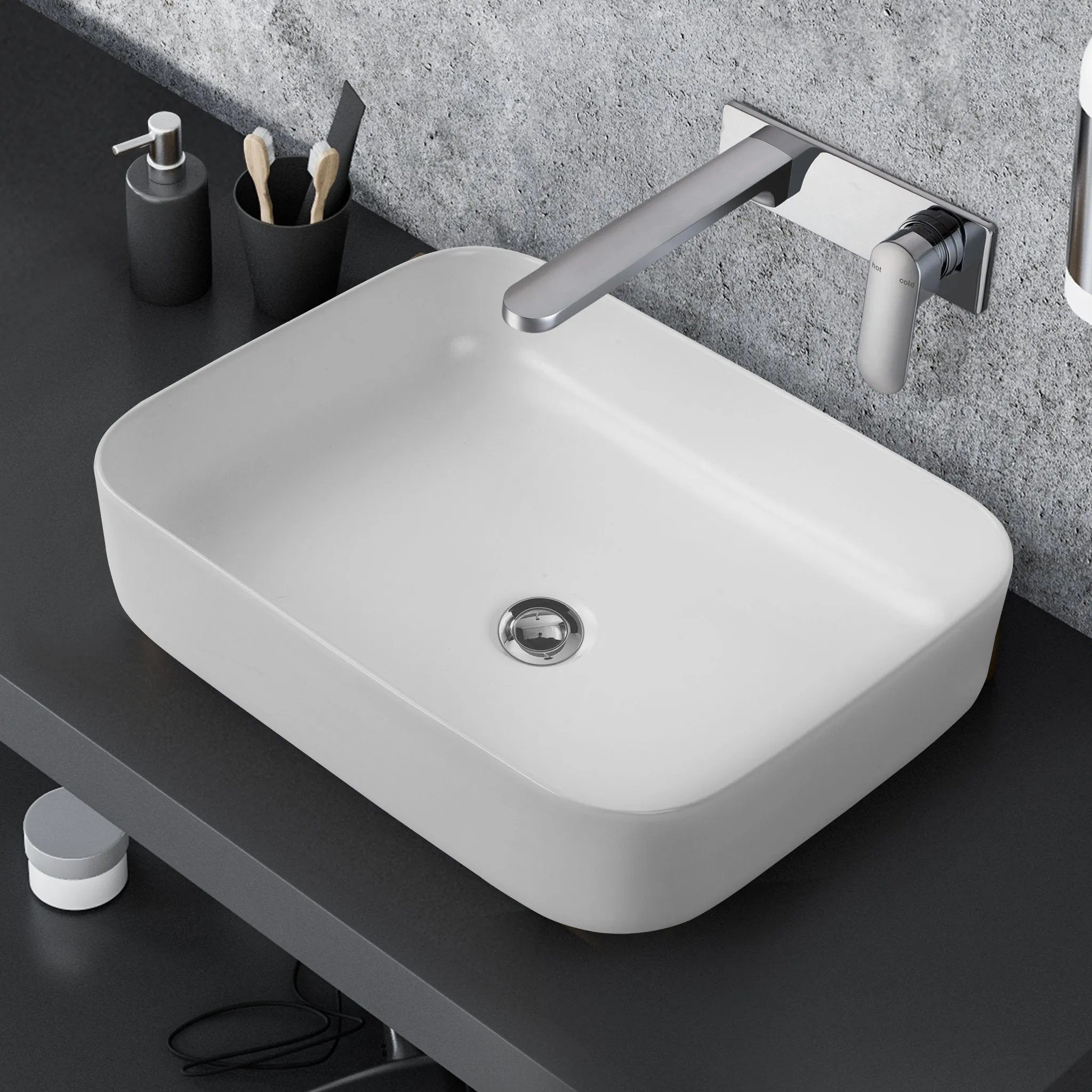 SEINE 50 Above Counter Basin Matt White