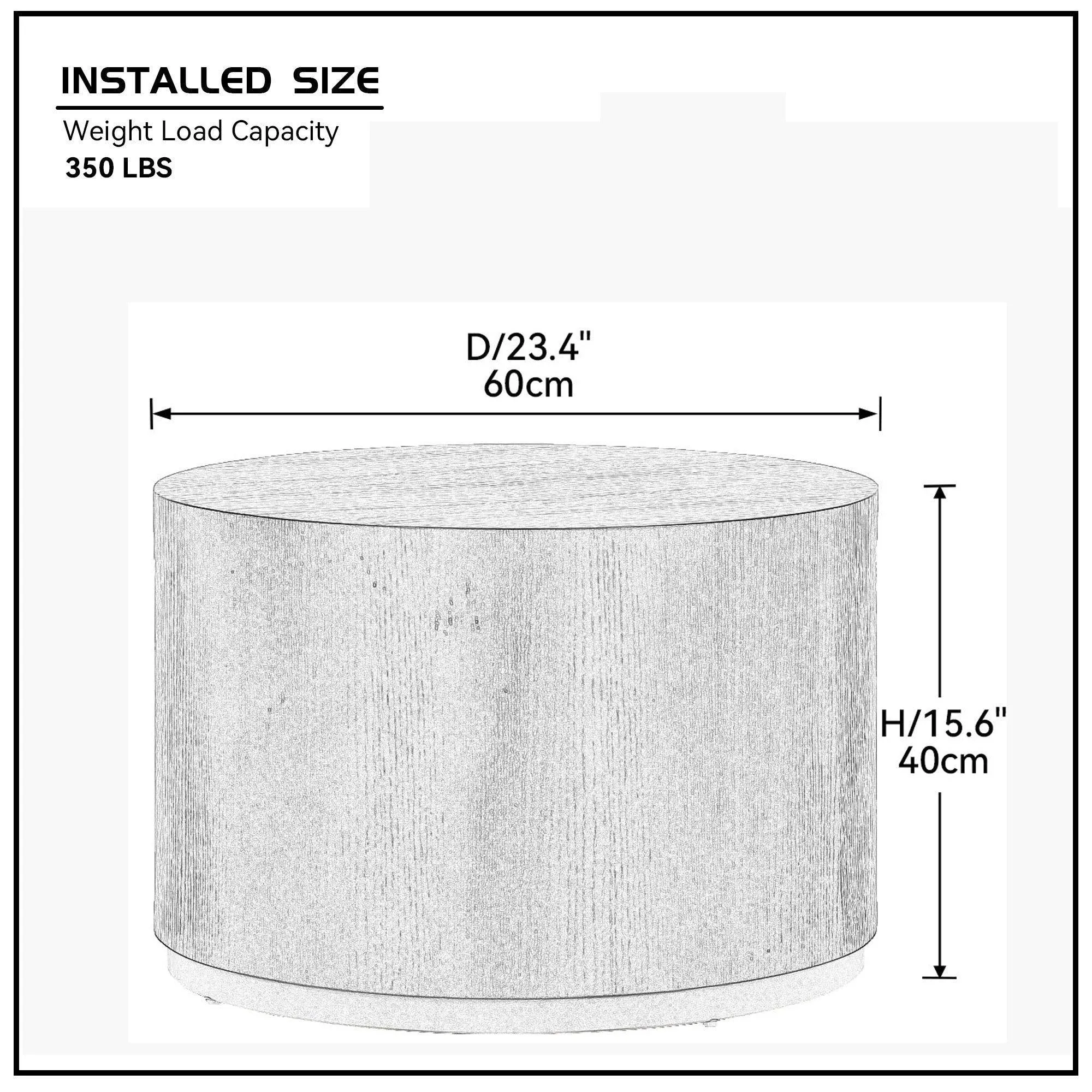 Set of 3 Round Coffee Table side Table End Table for Living Room Fully Assembled