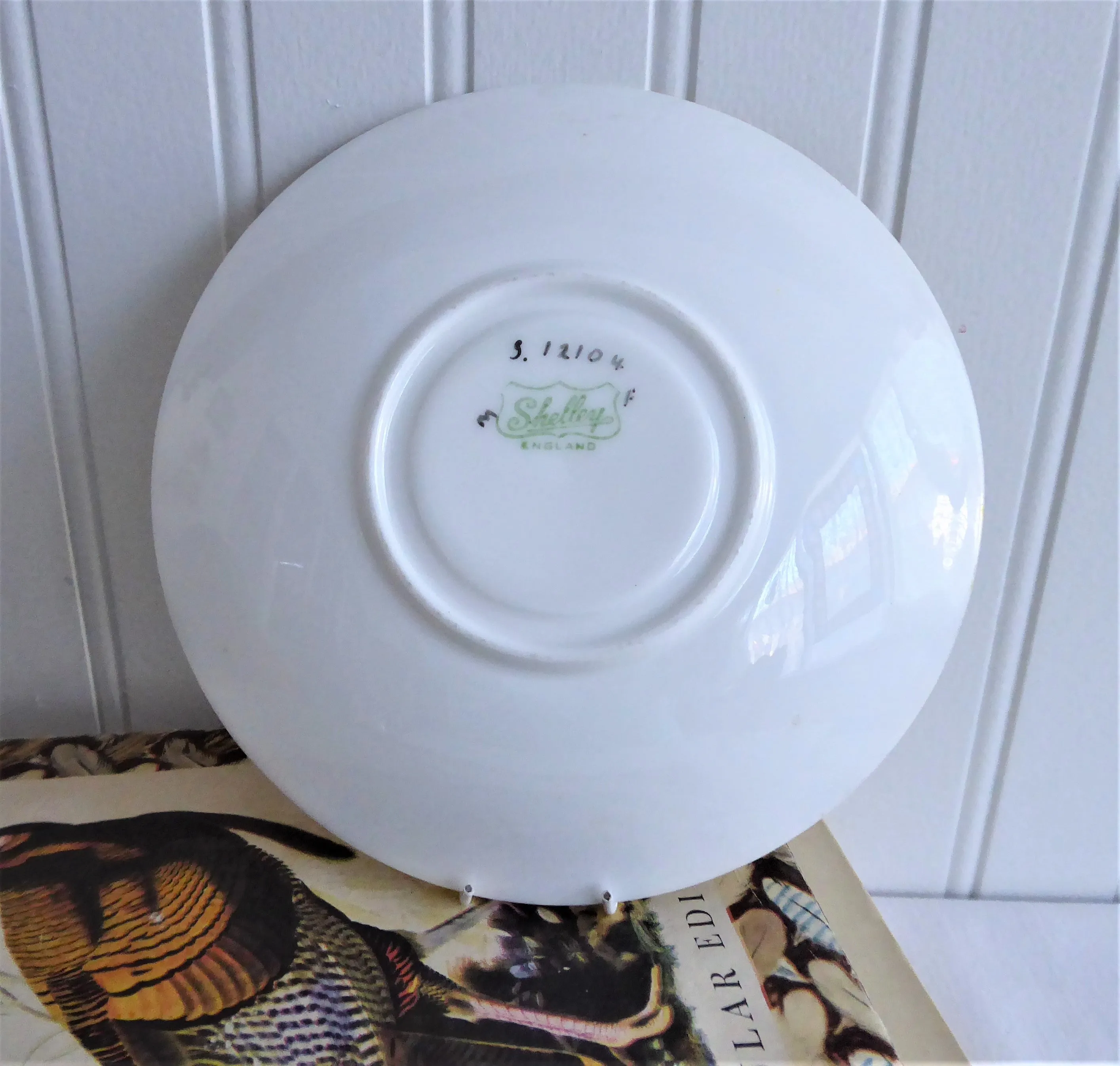 Shelley Art Deco Saucer Only Yellow Black Dots Regent 1930s Spare Part No Cup