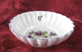 Shelley China England Violets Pin Dish Sweetmeat Bon Bon Teabag Holder
