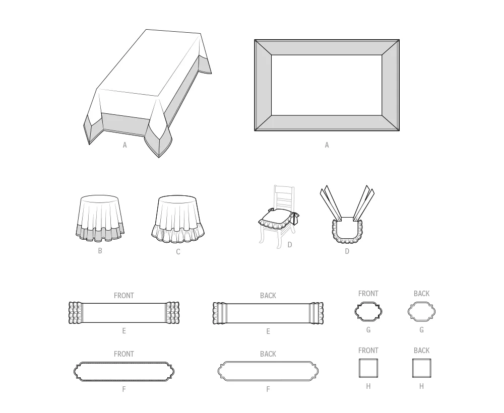 Simplicity sewing pattern 9815 Tabletop Décor