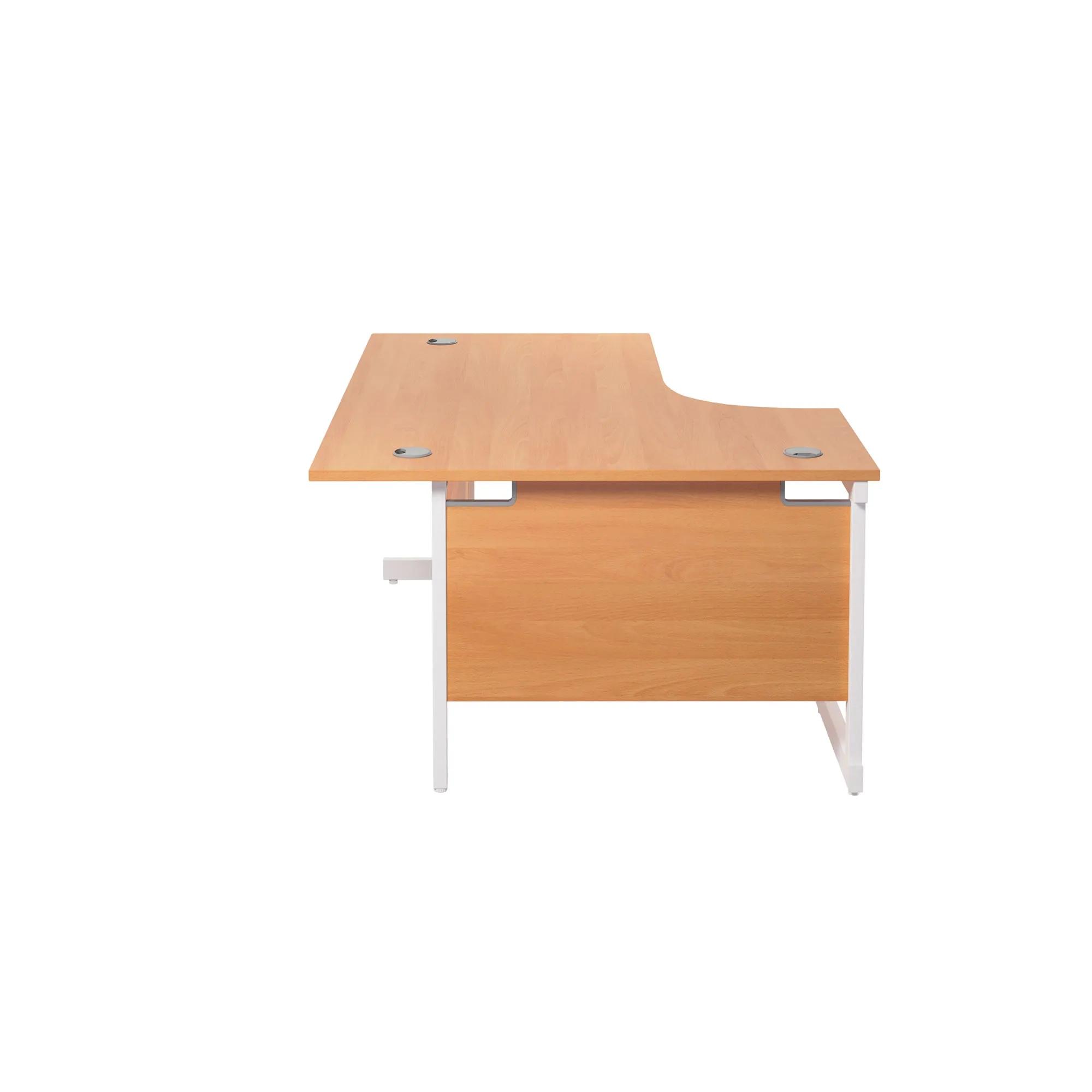 Single Upright Left Hand 1600mm Crescent Desk