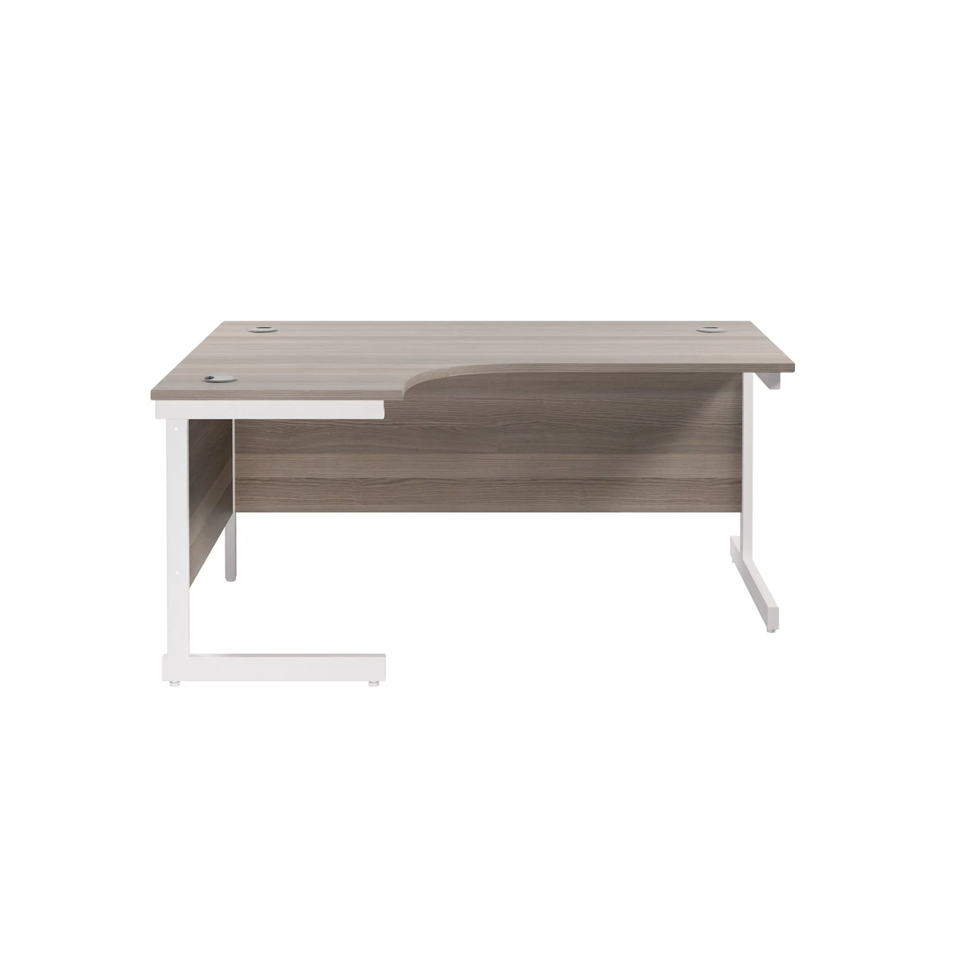 Single Upright Left Hand 1600mm Crescent Desk