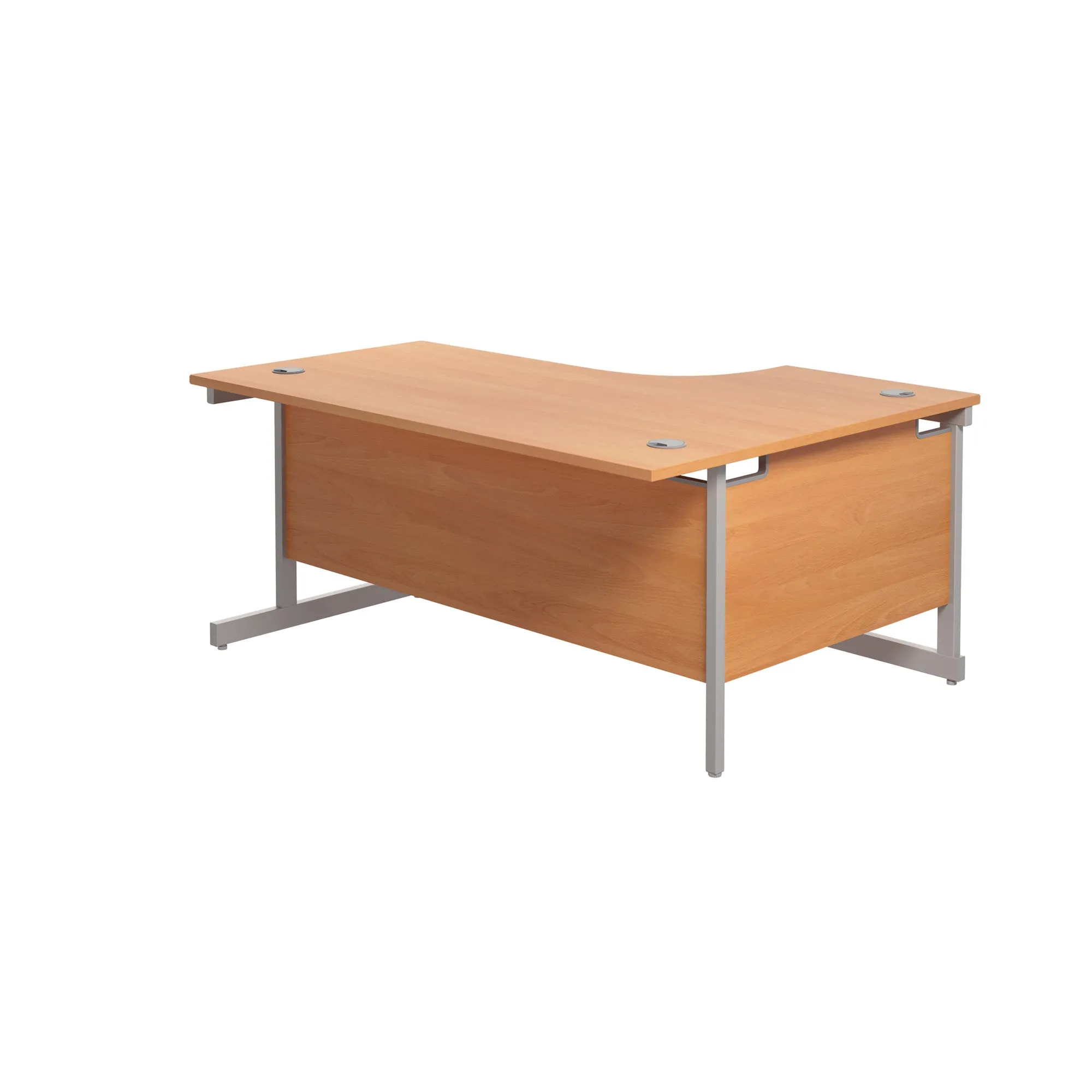 Single Upright Left Hand 1600mm Crescent Desk
