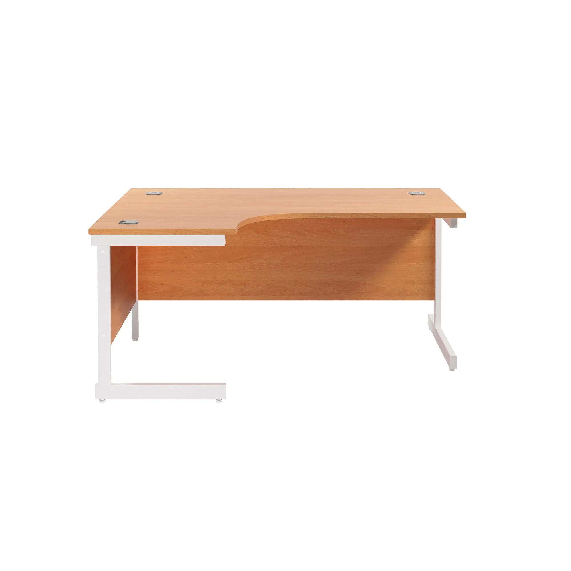 Single Upright Left Hand 1600mm Crescent Desk