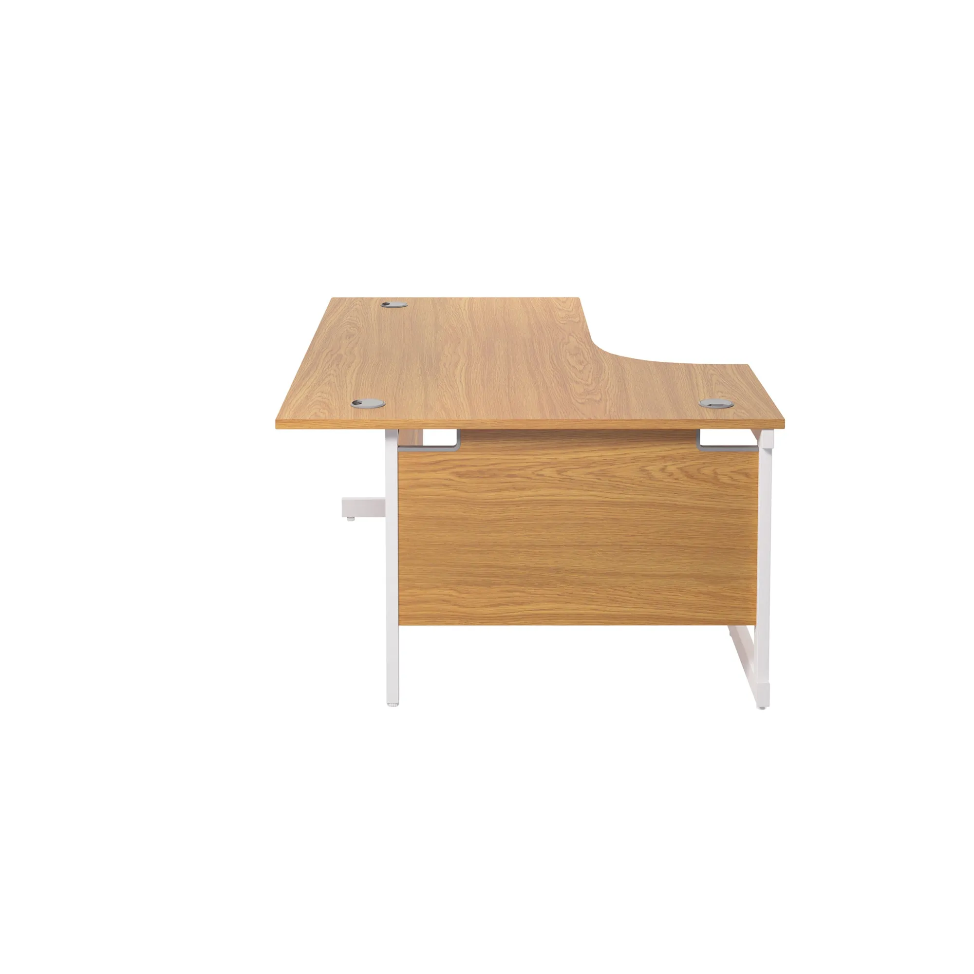 Single Upright Left Hand 1600mm Crescent Desk