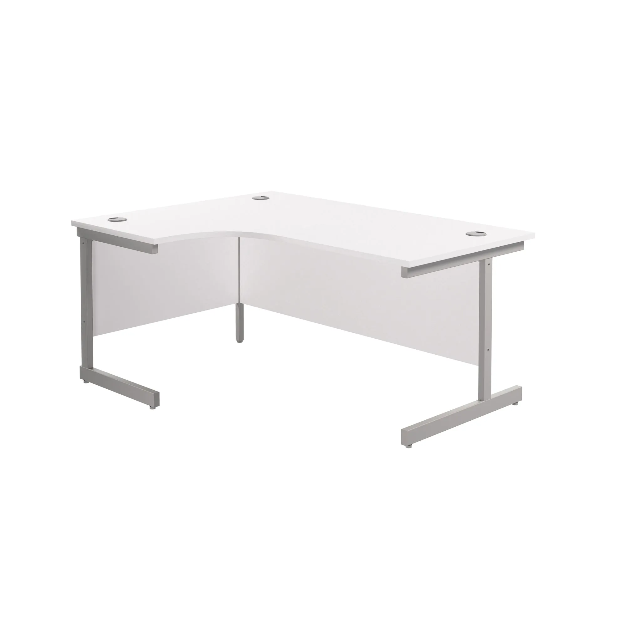 Single Upright Left Hand 1600mm Crescent Desk