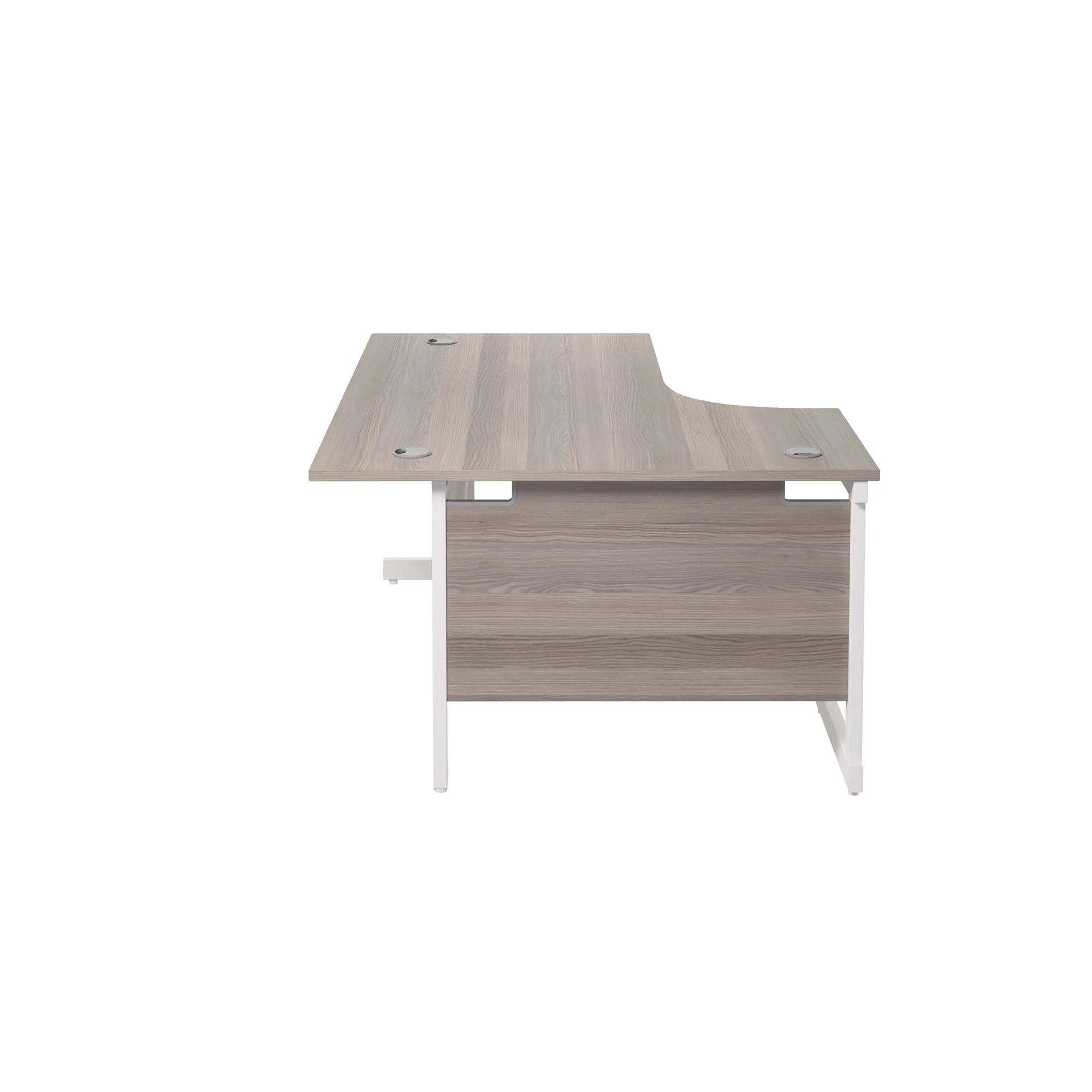 Single Upright Left Hand 1600mm Crescent Desk
