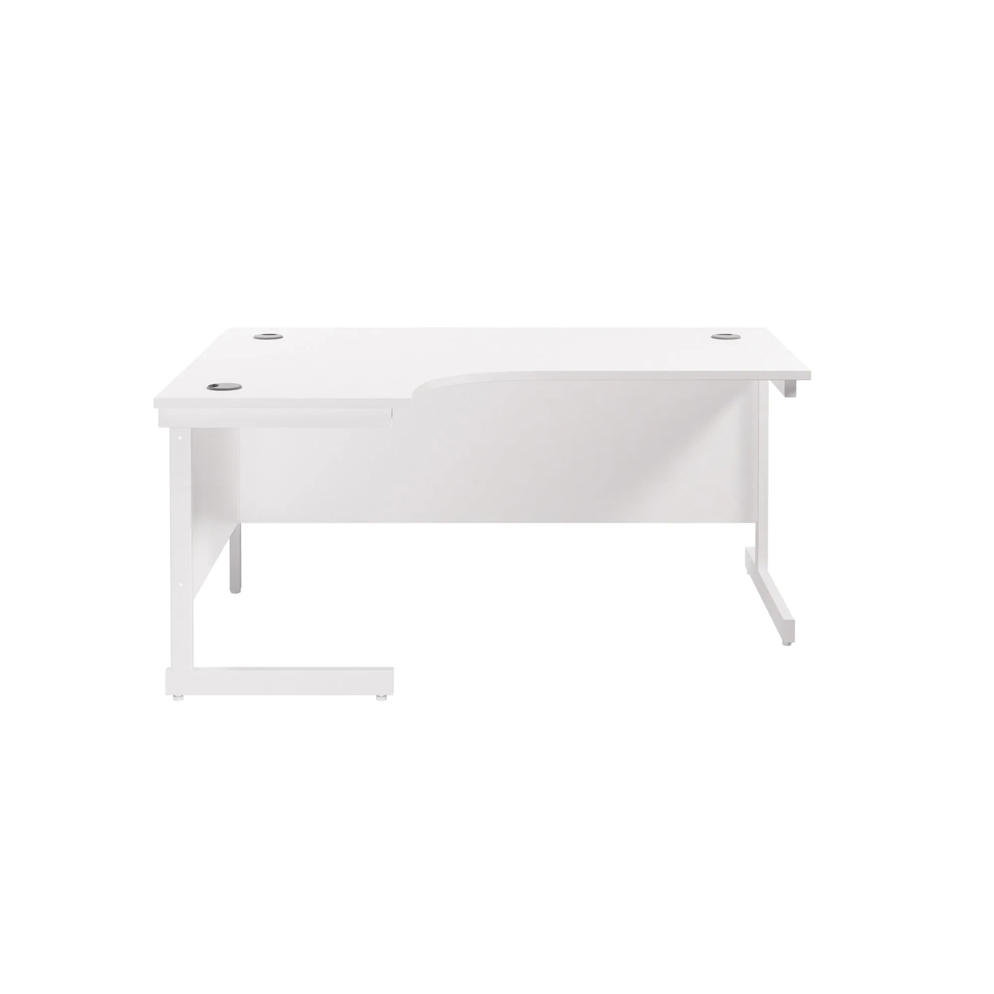 Single Upright Left Hand 1600mm Crescent Desk