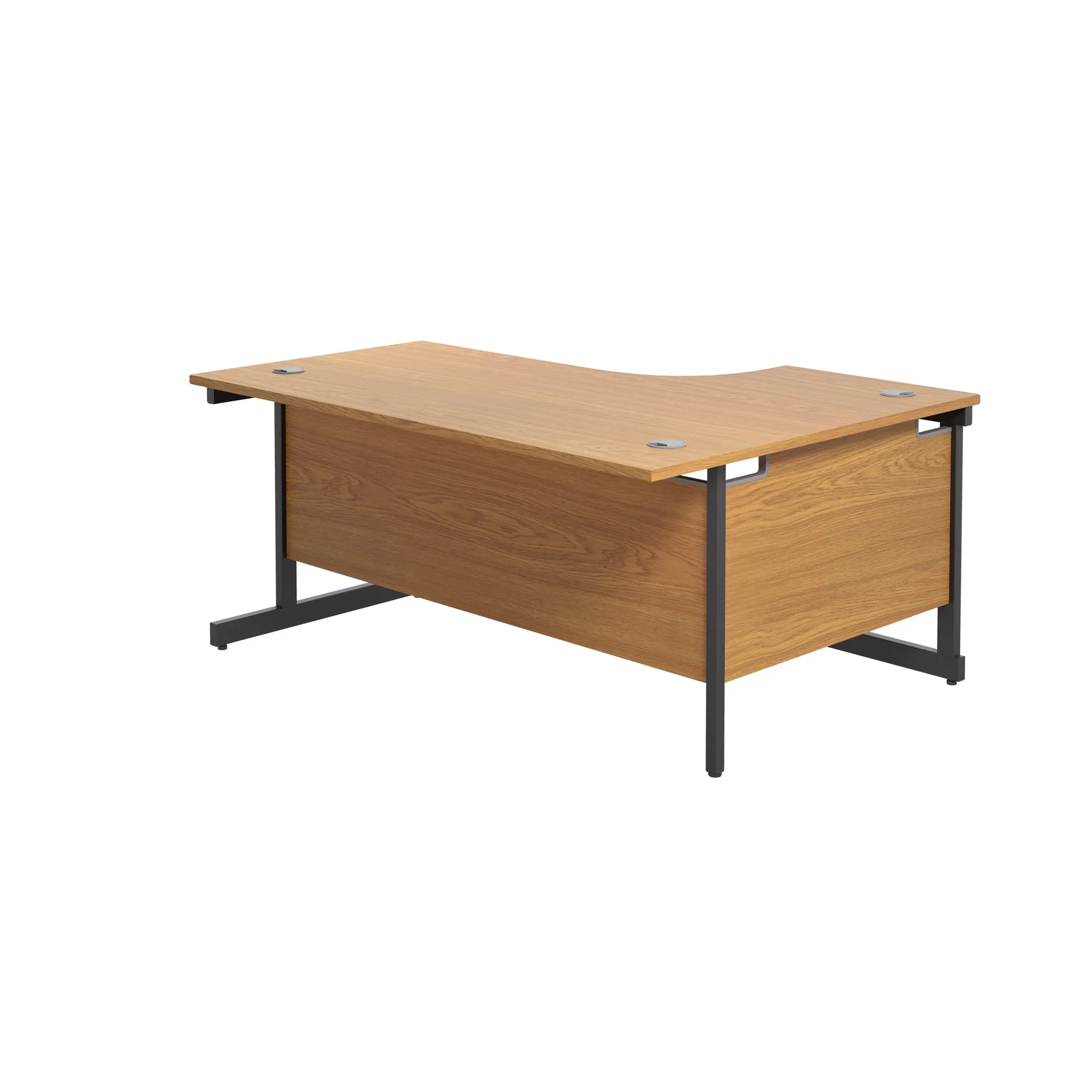 Single Upright Left Hand 1600mm Crescent Desk