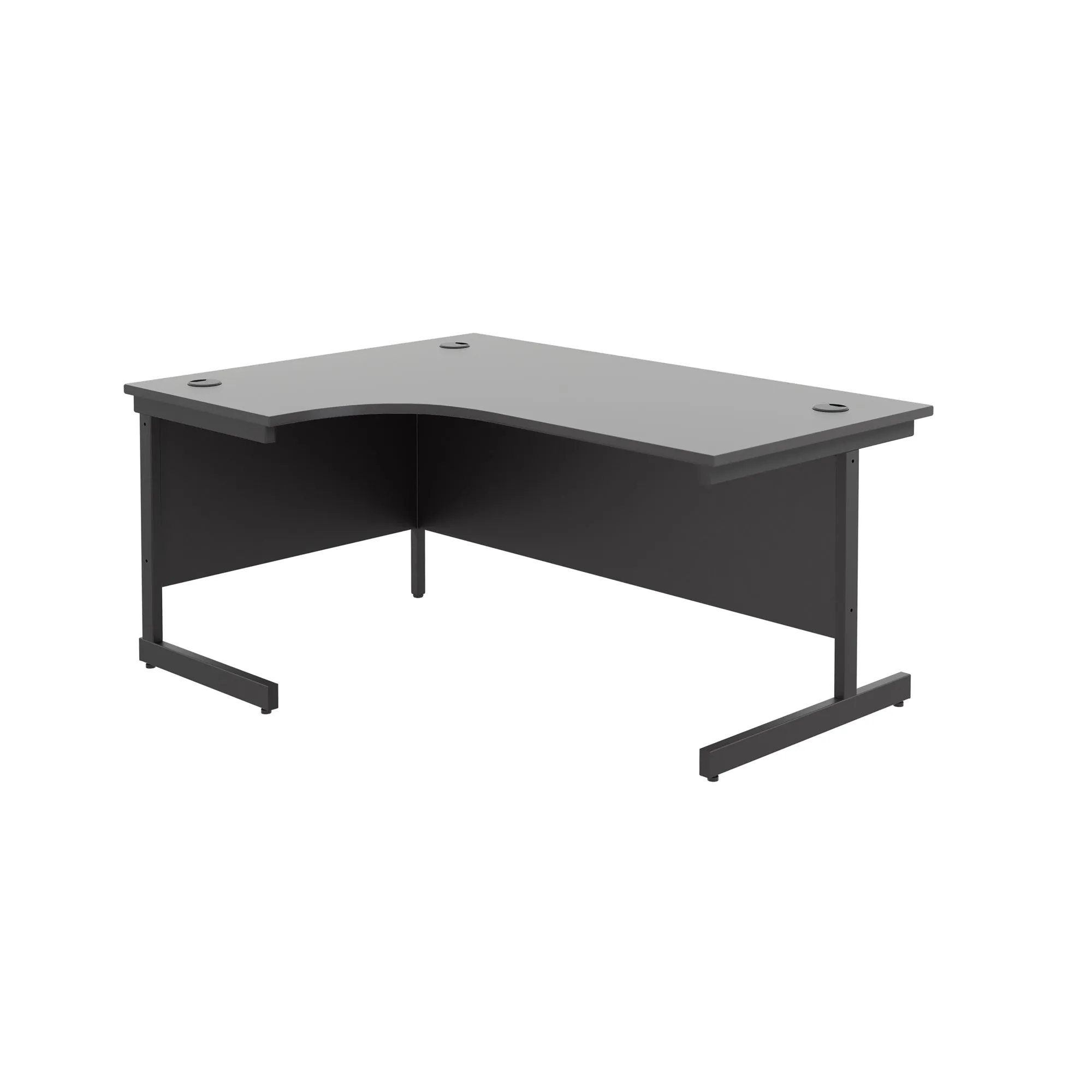 Single Upright Left Hand 1600mm Crescent Desk