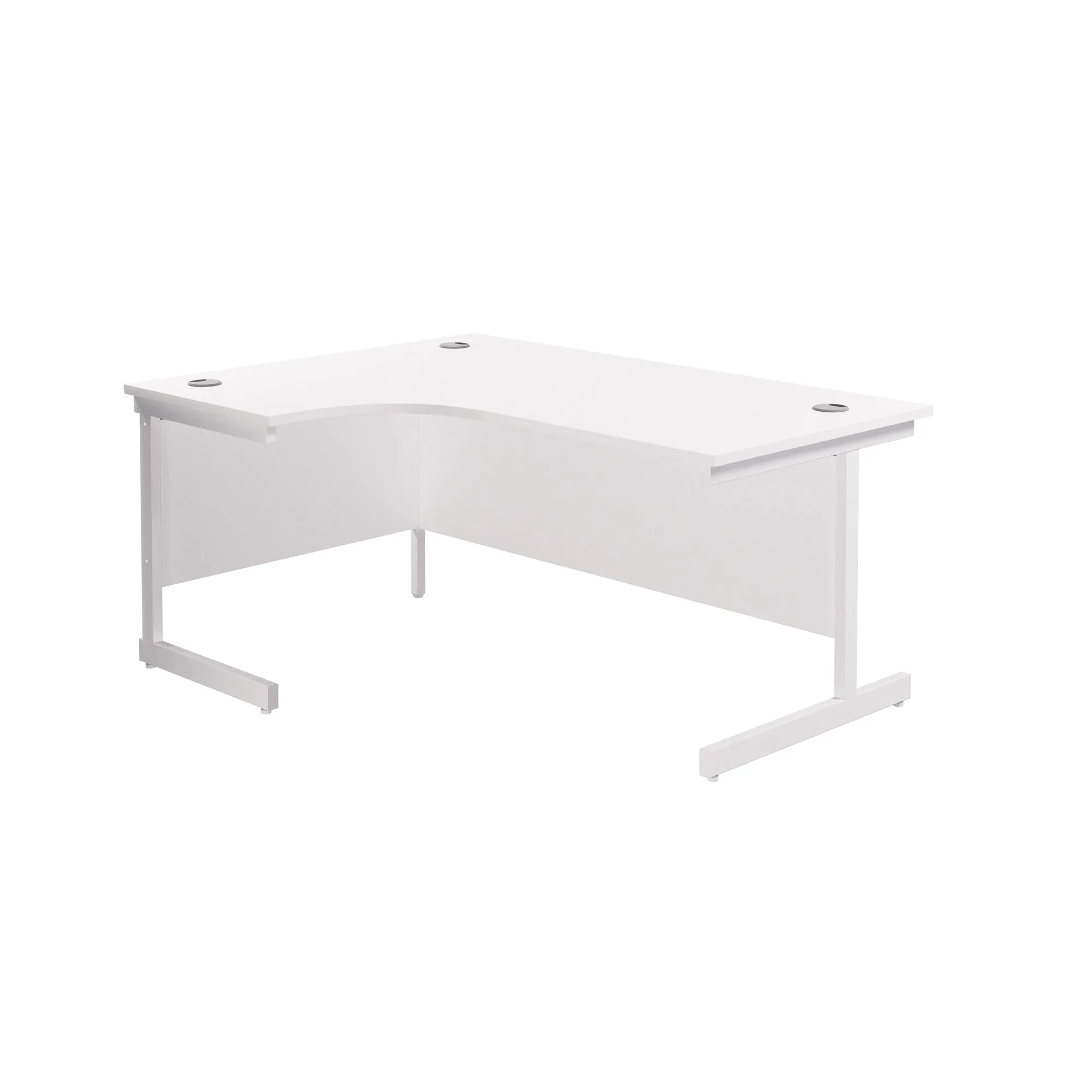 Single Upright Left Hand 1600mm Crescent Desk
