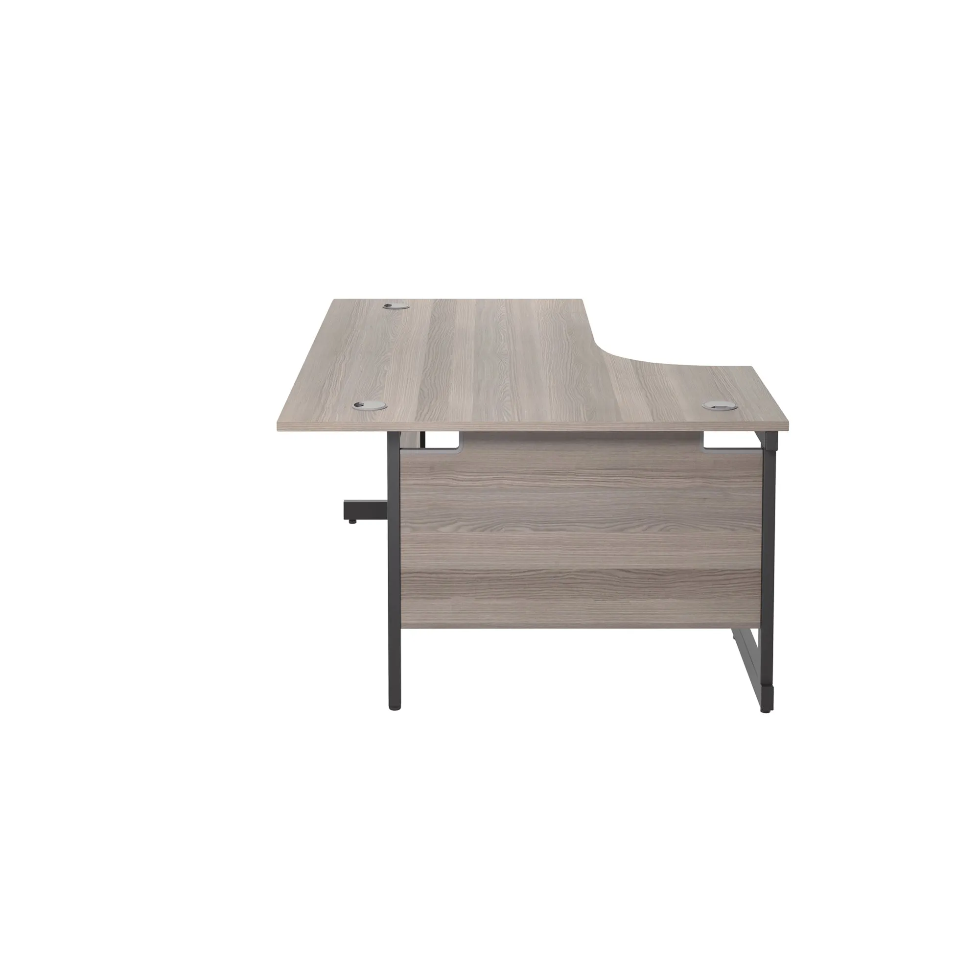 Single Upright Left Hand 1600mm Crescent Desk