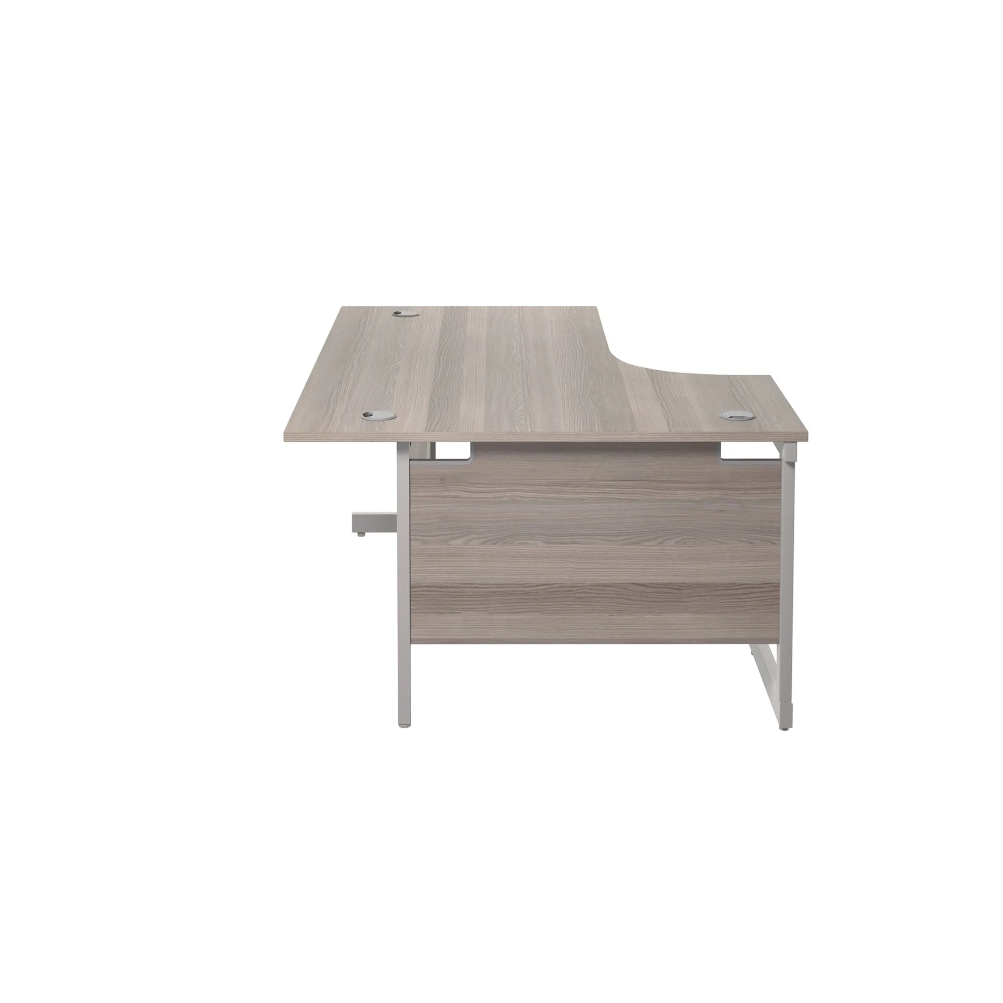 Single Upright Left Hand 1600mm Crescent Desk
