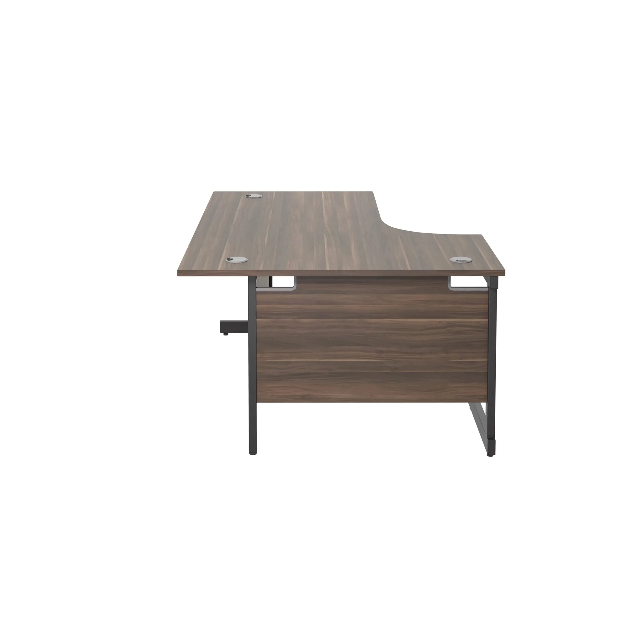 Single Upright Left Hand 1600mm Crescent Desk
