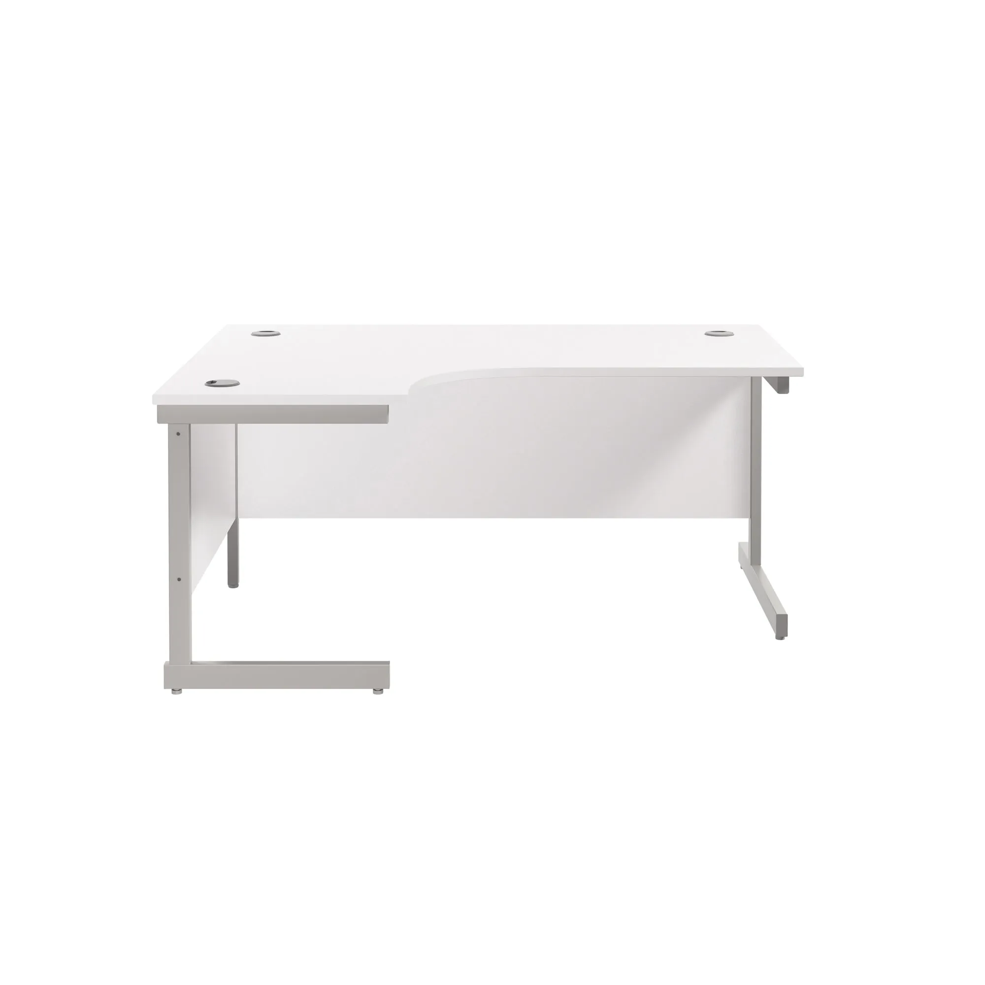 Single Upright Left Hand 1600mm Crescent Desk