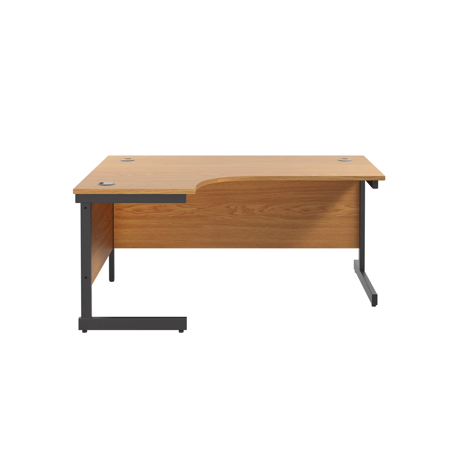 Single Upright Left Hand 1600mm Crescent Desk
