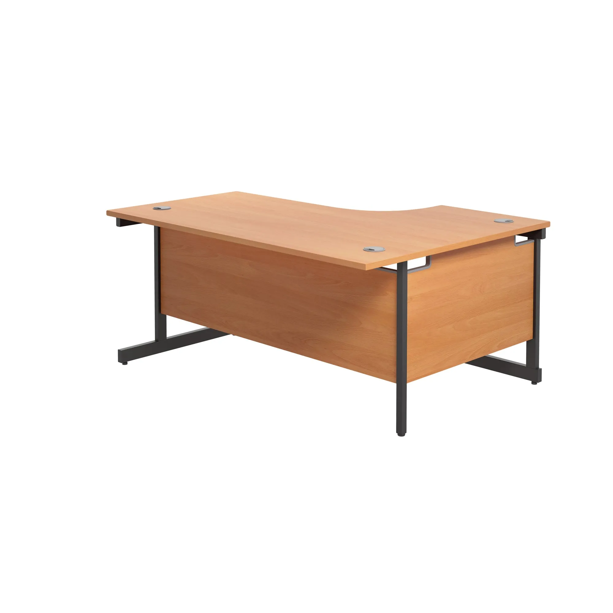 Single Upright Left Hand 1600mm Crescent Desk