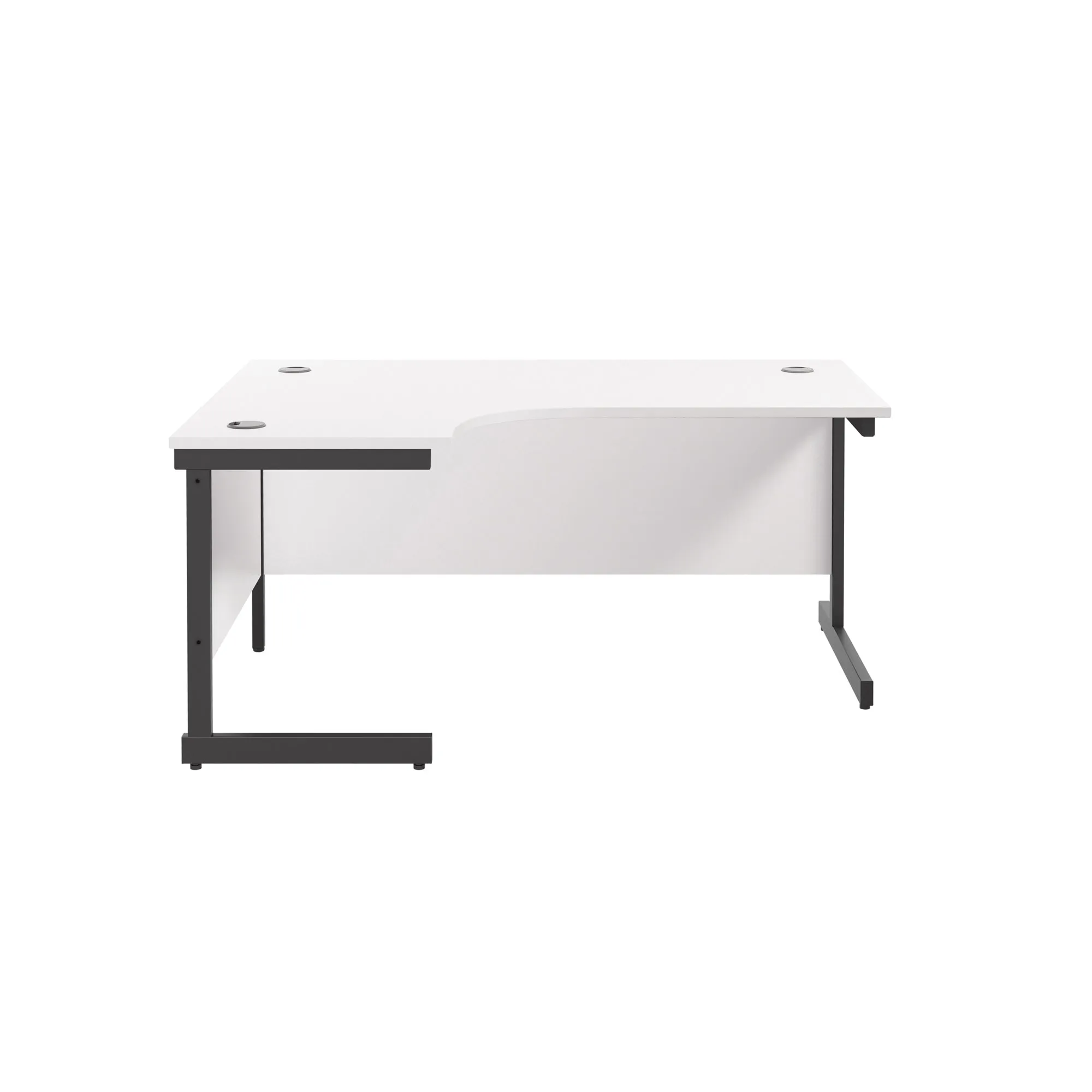 Single Upright Left Hand 1600mm Crescent Desk