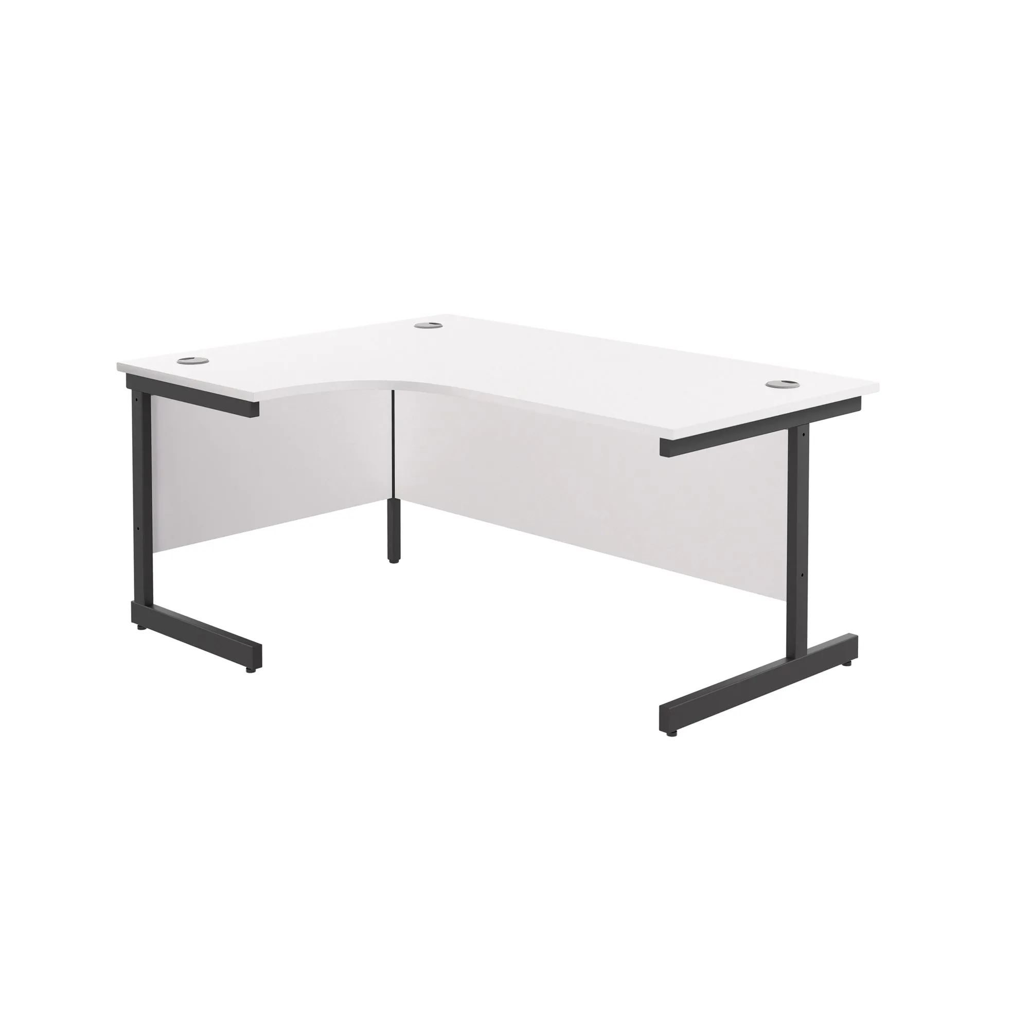 Single Upright Left Hand 1600mm Crescent Desk