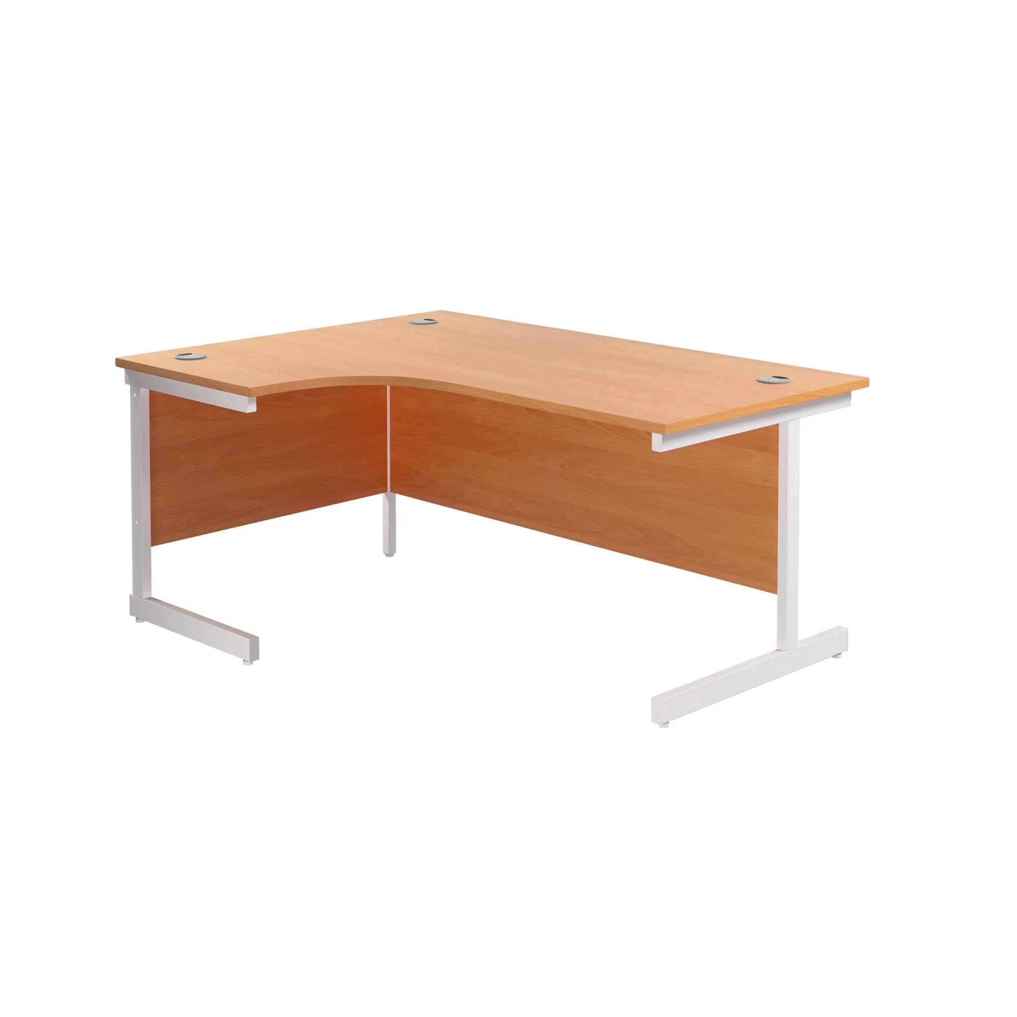Single Upright Left Hand 1600mm Crescent Desk