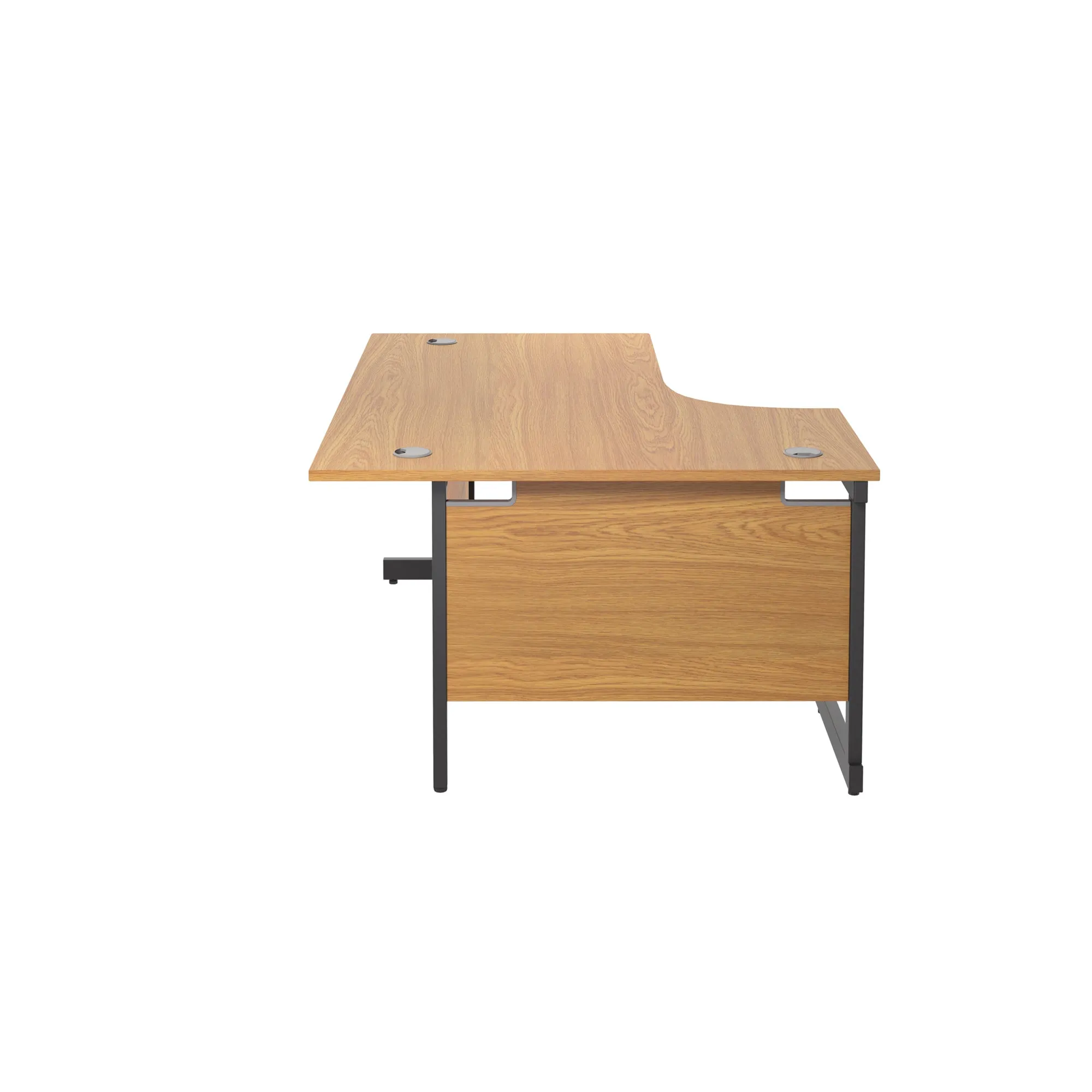 Single Upright Left Hand 1600mm Crescent Desk