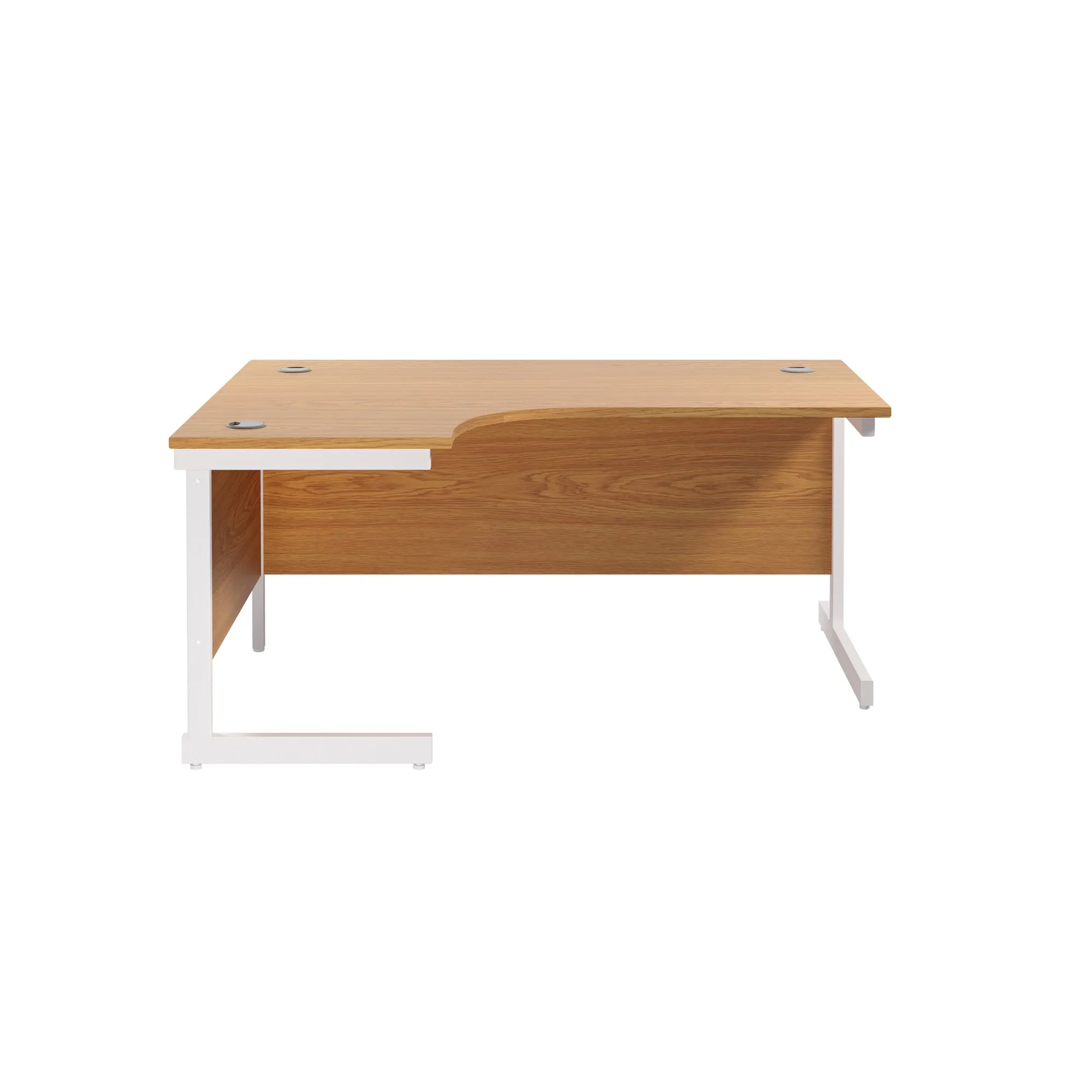 Single Upright Left Hand 1600mm Crescent Desk