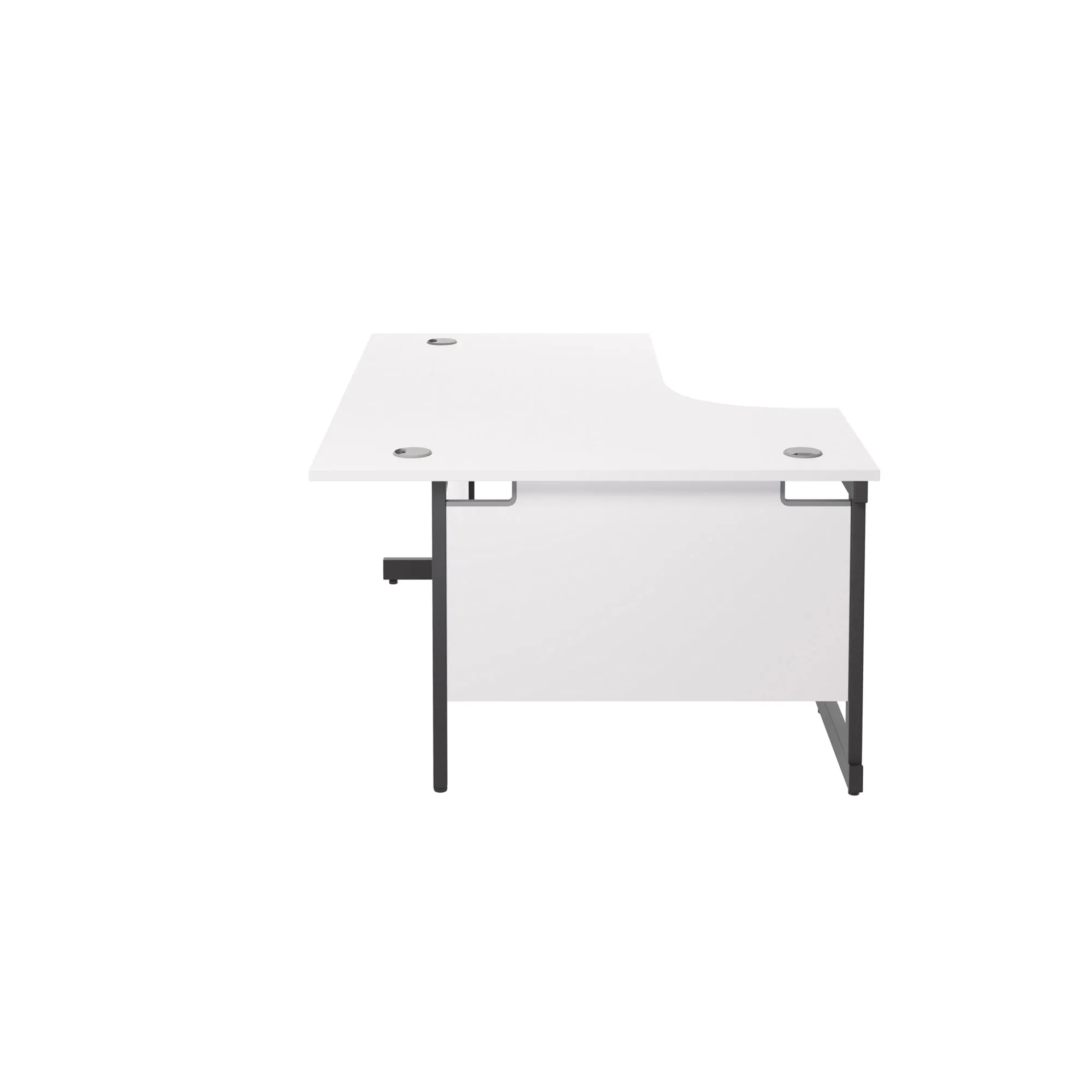Single Upright Left Hand 1600mm Crescent Desk