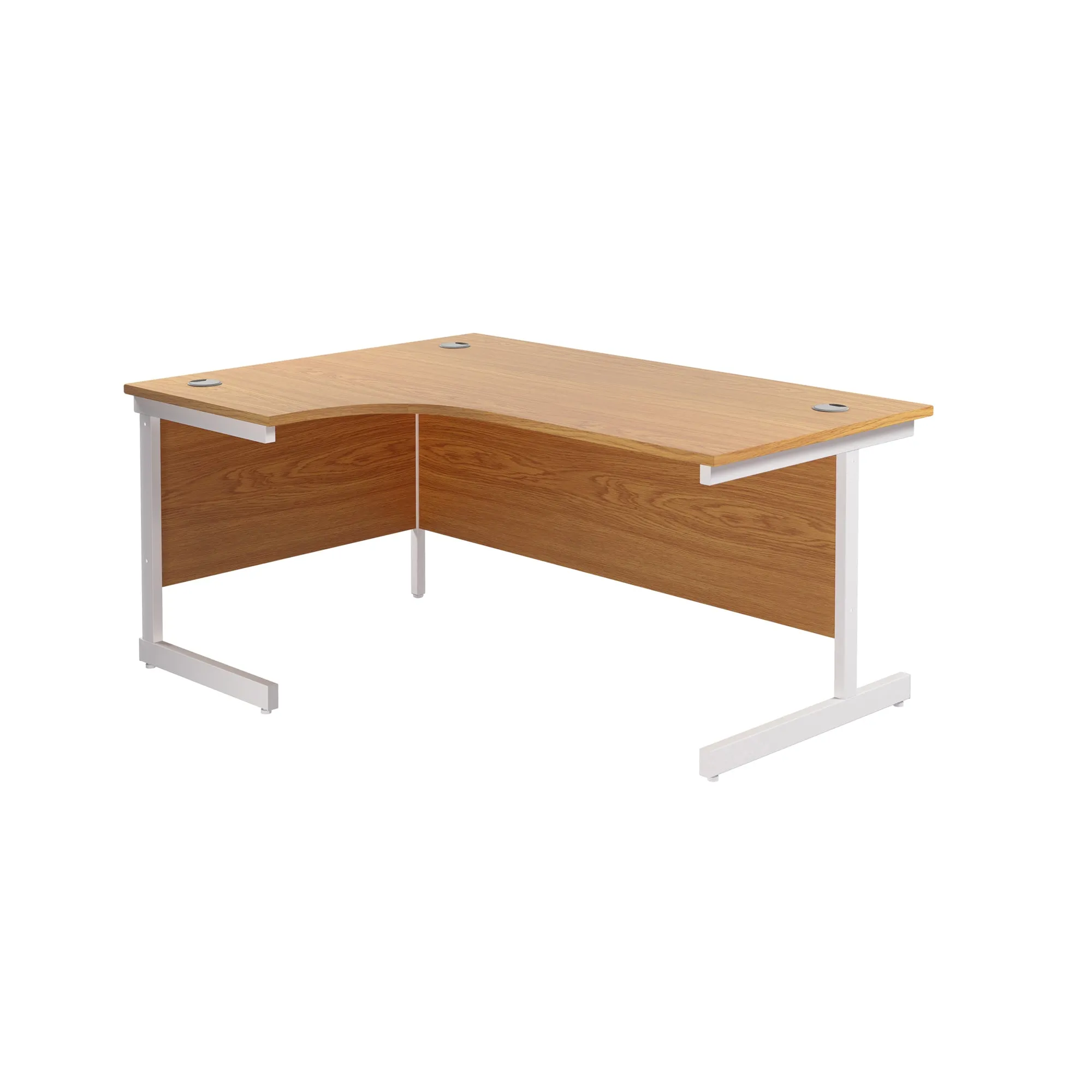 Single Upright Left Hand 1600mm Crescent Desk
