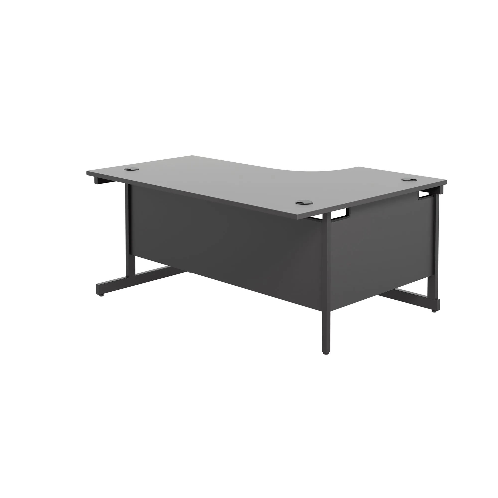 Single Upright Left Hand 1600mm Crescent Desk