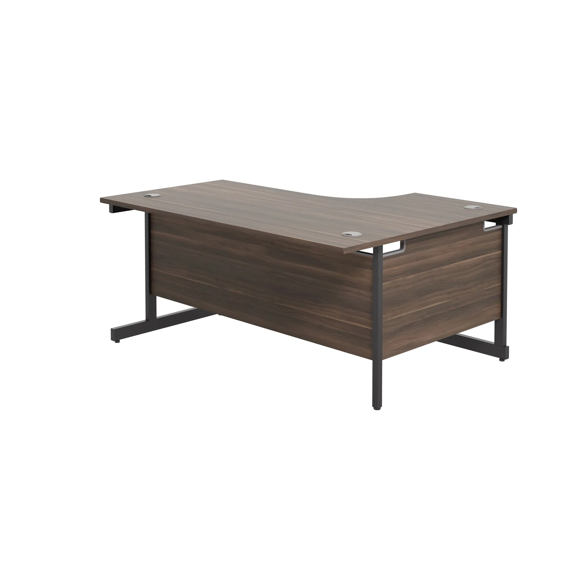 Single Upright Left Hand 1600mm Crescent Desk