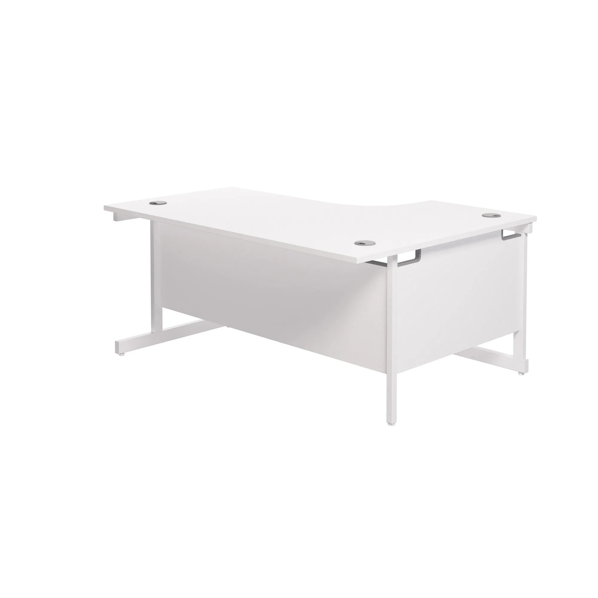 Single Upright Left Hand 1600mm Crescent Desk