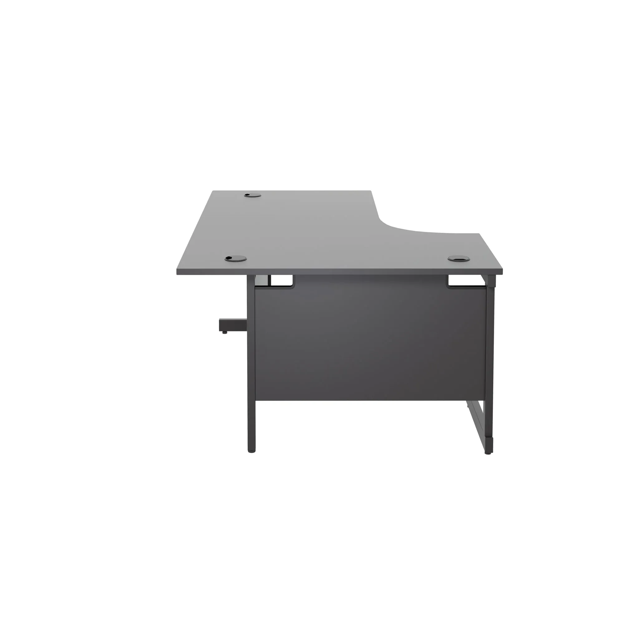 Single Upright Left Hand 1600mm Crescent Desk