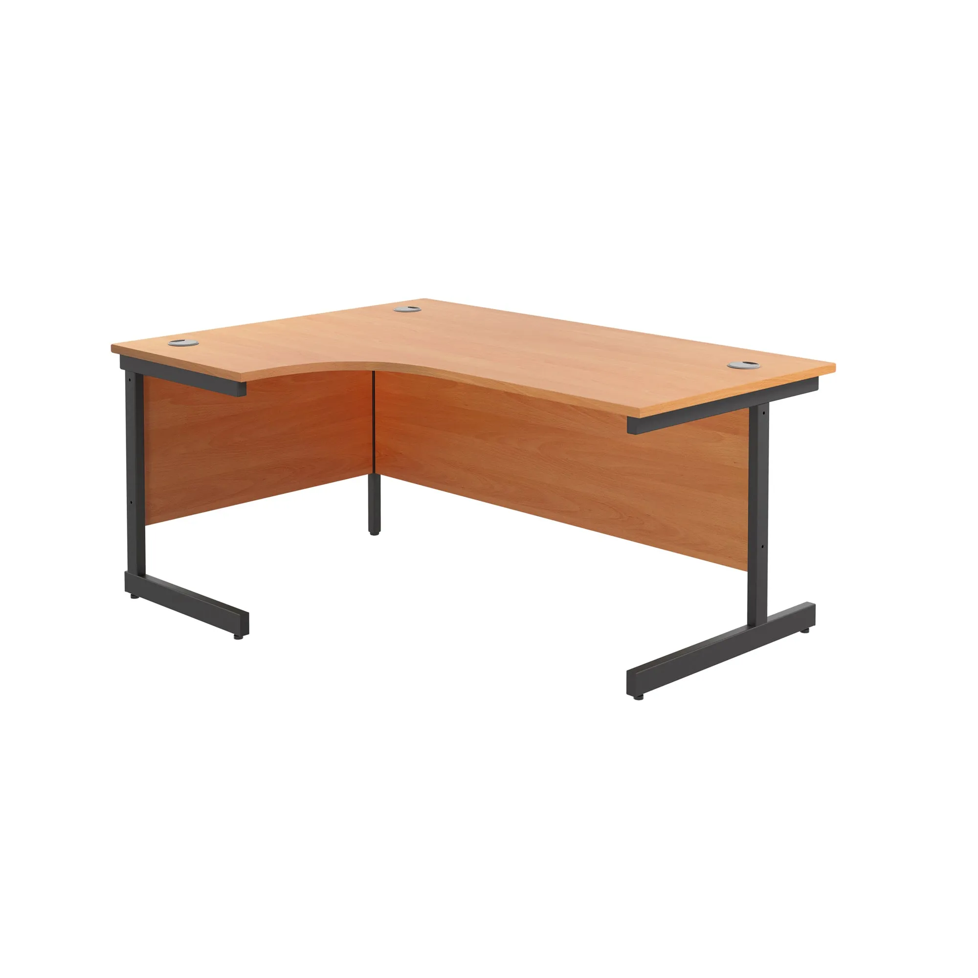 Single Upright Left Hand 1600mm Crescent Desk