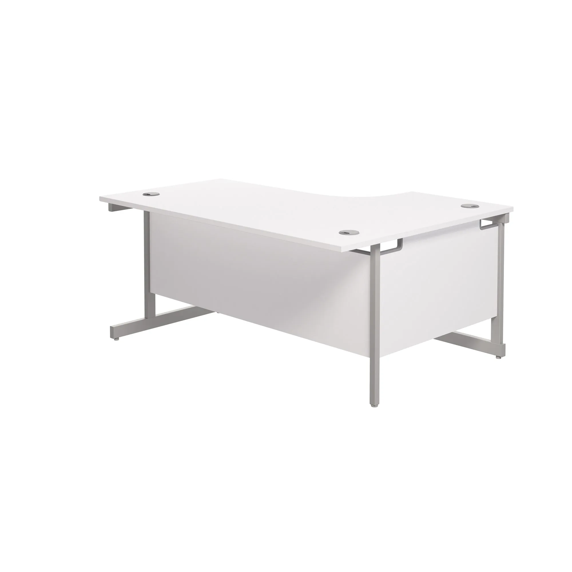 Single Upright Left Hand 1600mm Crescent Desk
