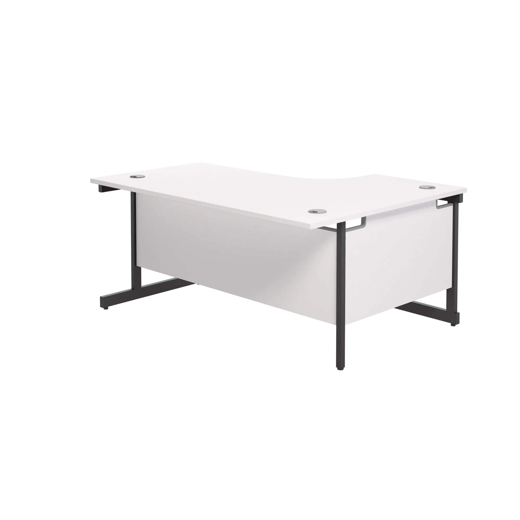 Single Upright Left Hand 1800mm Crescent Desk