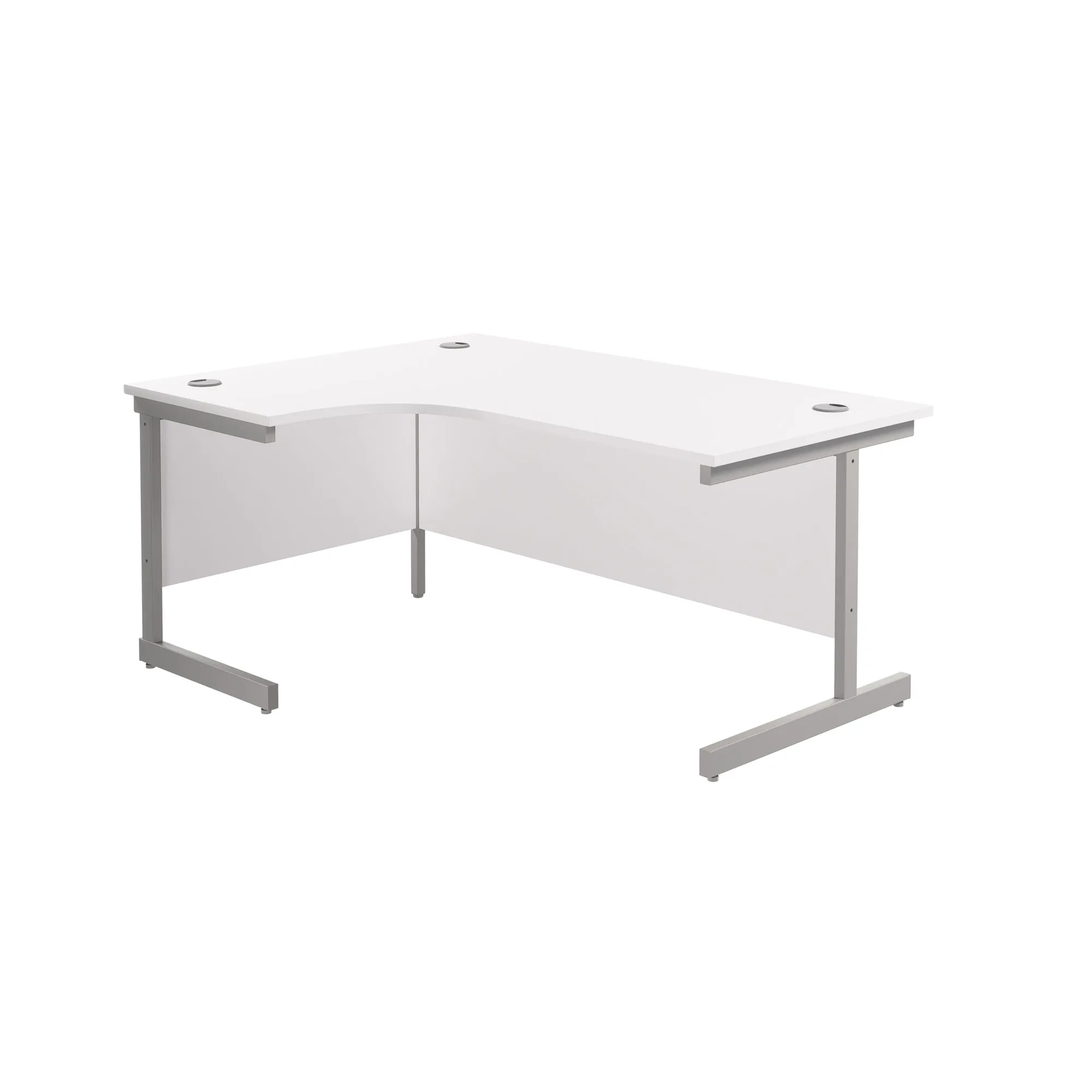 Single Upright Left Hand 1800mm Crescent Desk