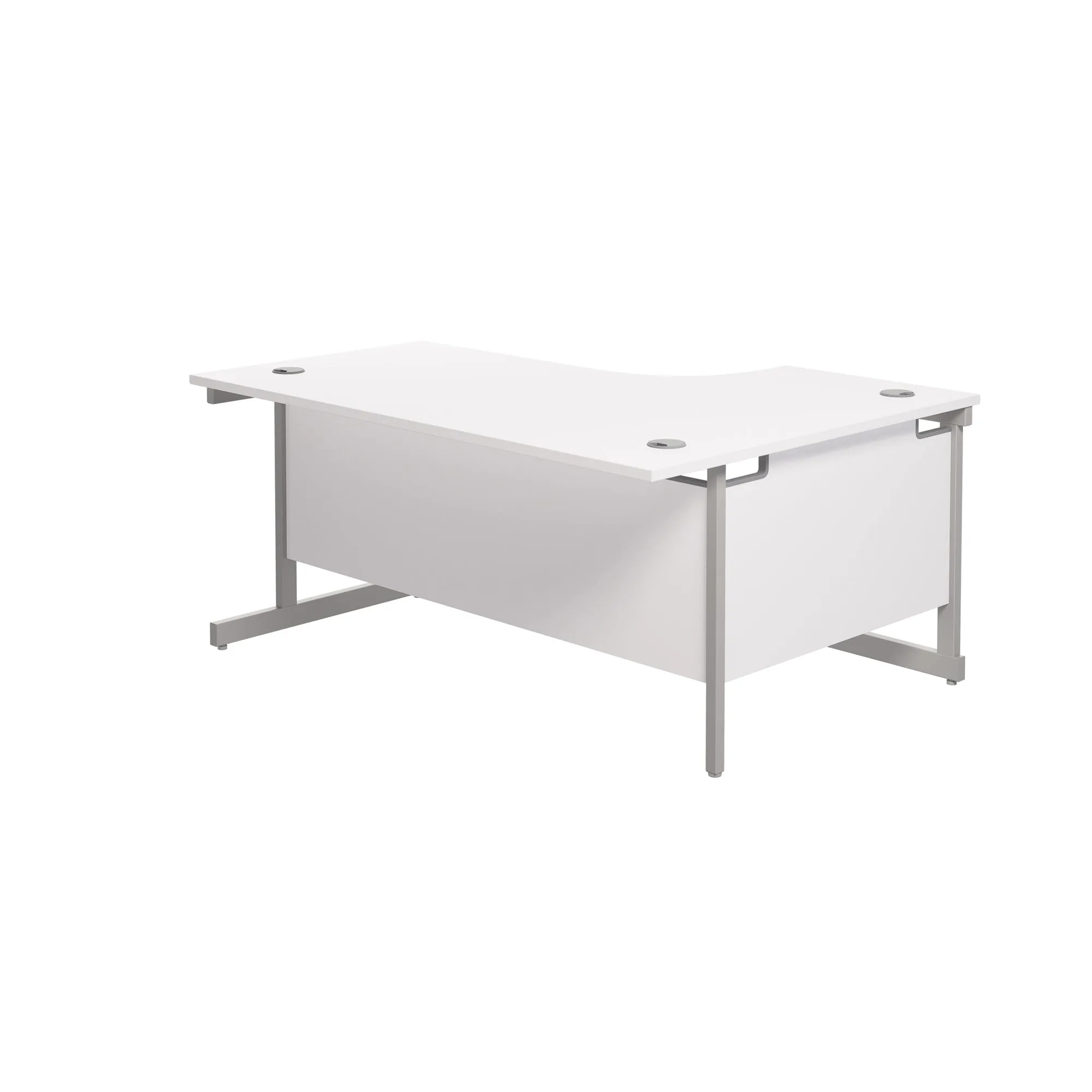 Single Upright Left Hand 1800mm Crescent Desk