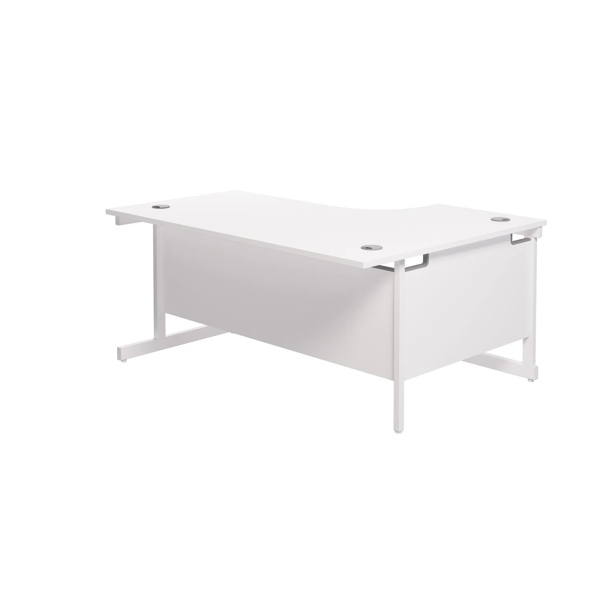 Single Upright Left Hand 1800mm Crescent Desk