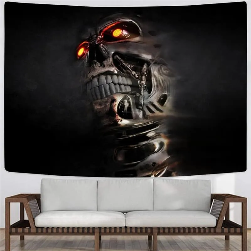 Skull Tapiz Punk Tapestries metal Wall Tapestry Wall Hanging Mandala Witchcraft