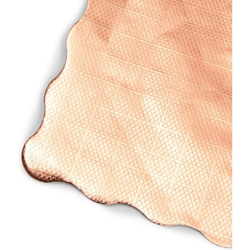 Sparkle and Bash Metallic Paper Placemats for Table, Rose Gold (14 x 10 in, 100 Pack)